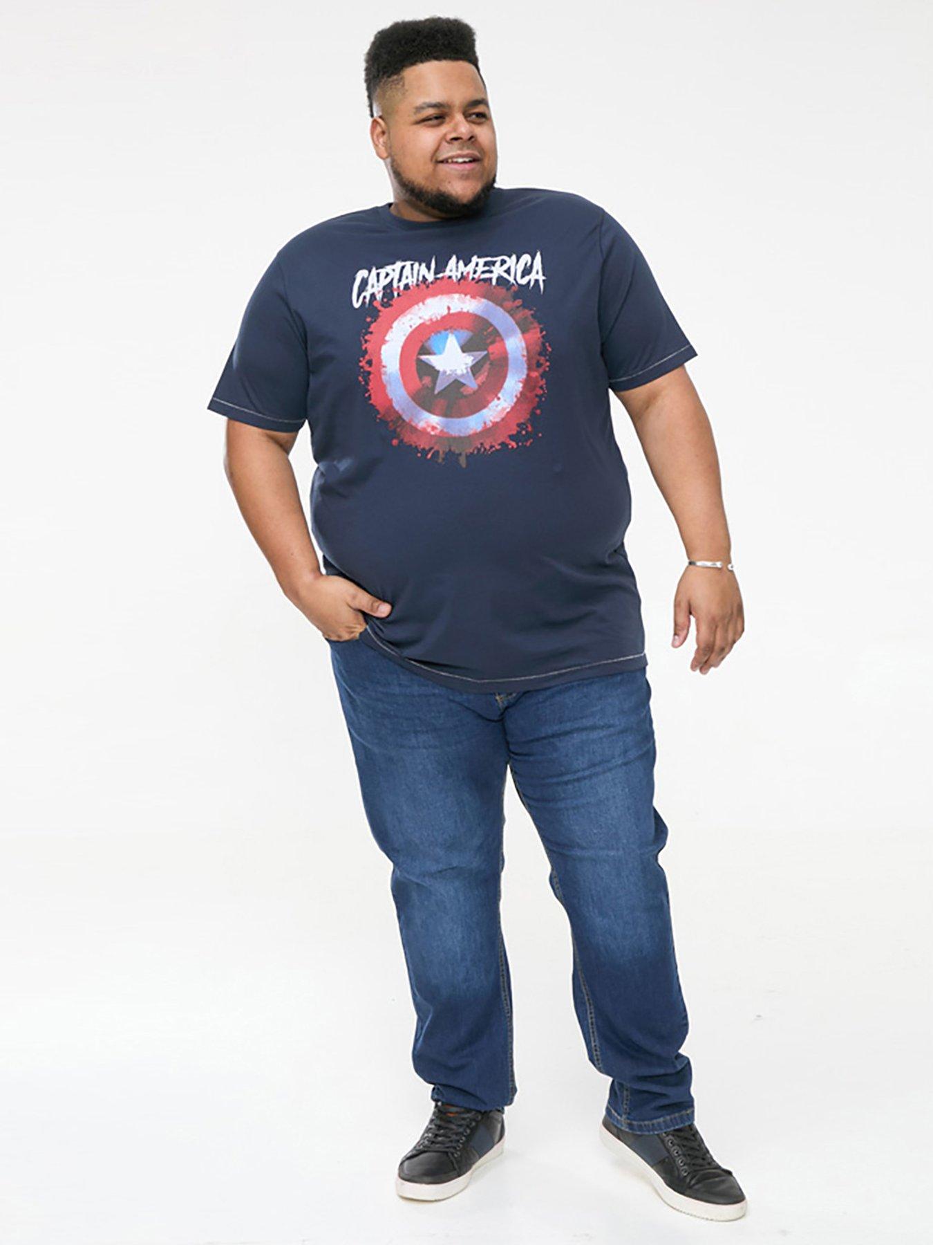 Image 2 of 4 of D555 Rogers Official Captain America T-Shirt - Dark Navy