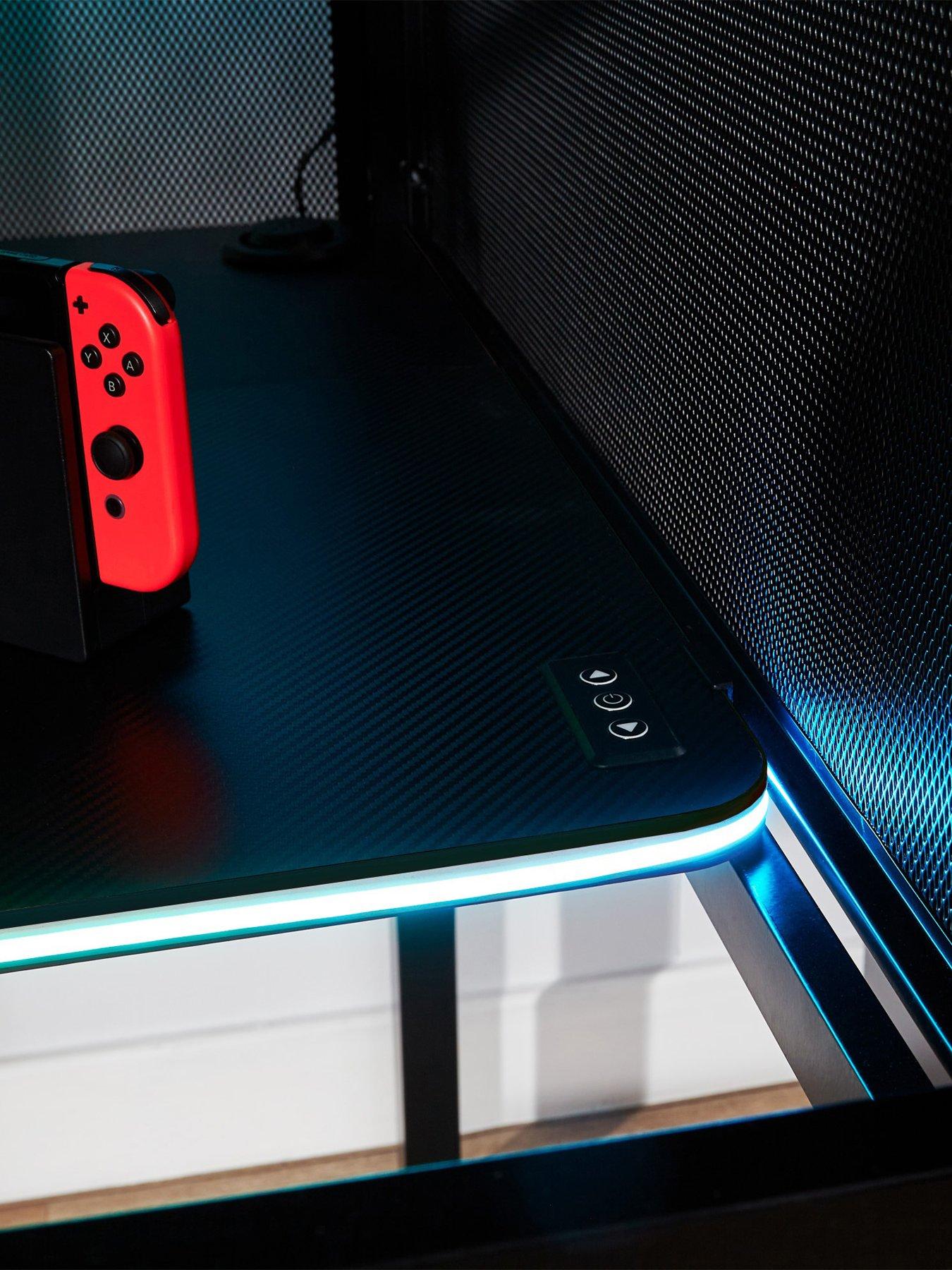  image of x-rocker-battle-bunk-rgb-sync-gaming-bed