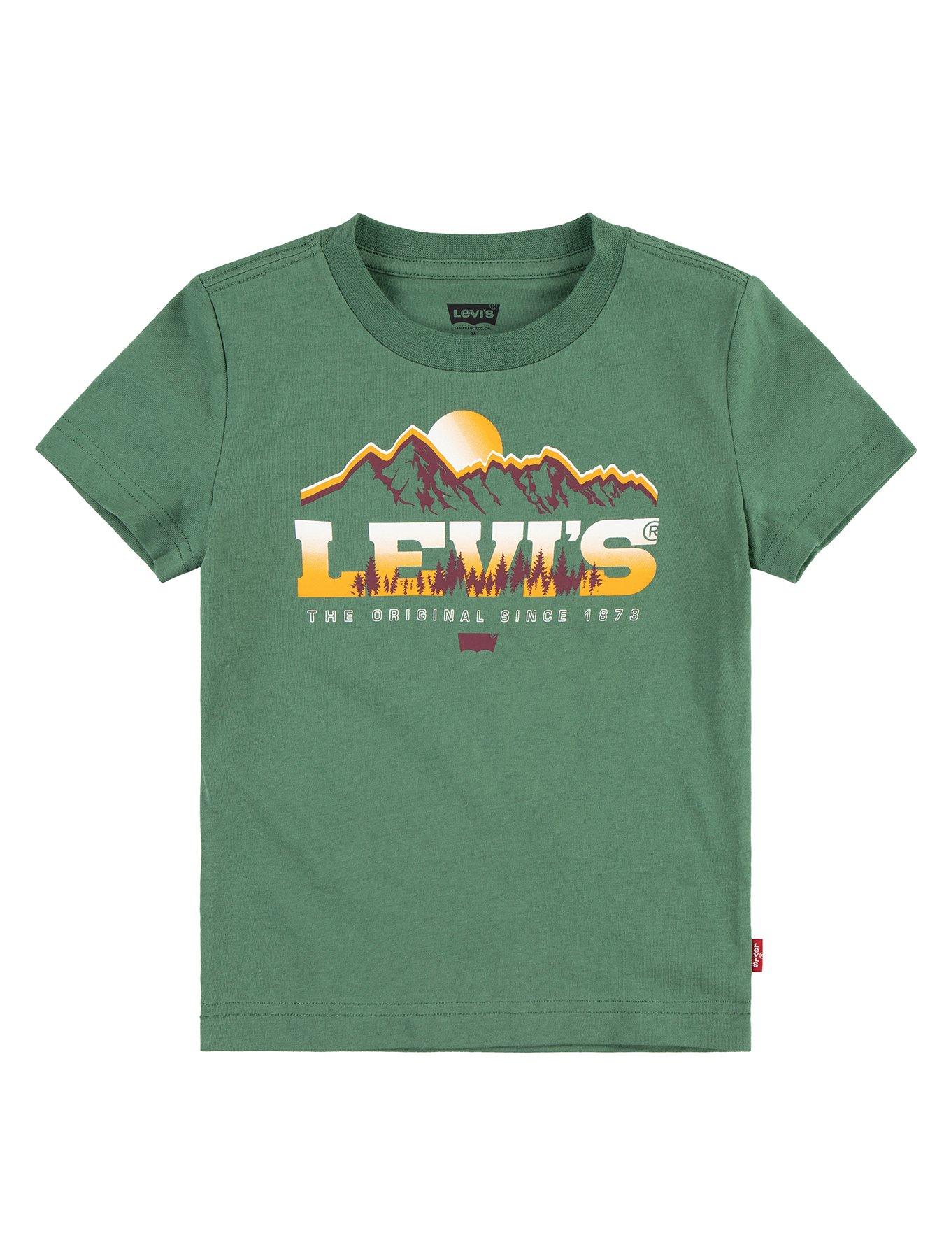undefined Boys Majestic Mountains Short Sleeve T-Shirt - Khaki