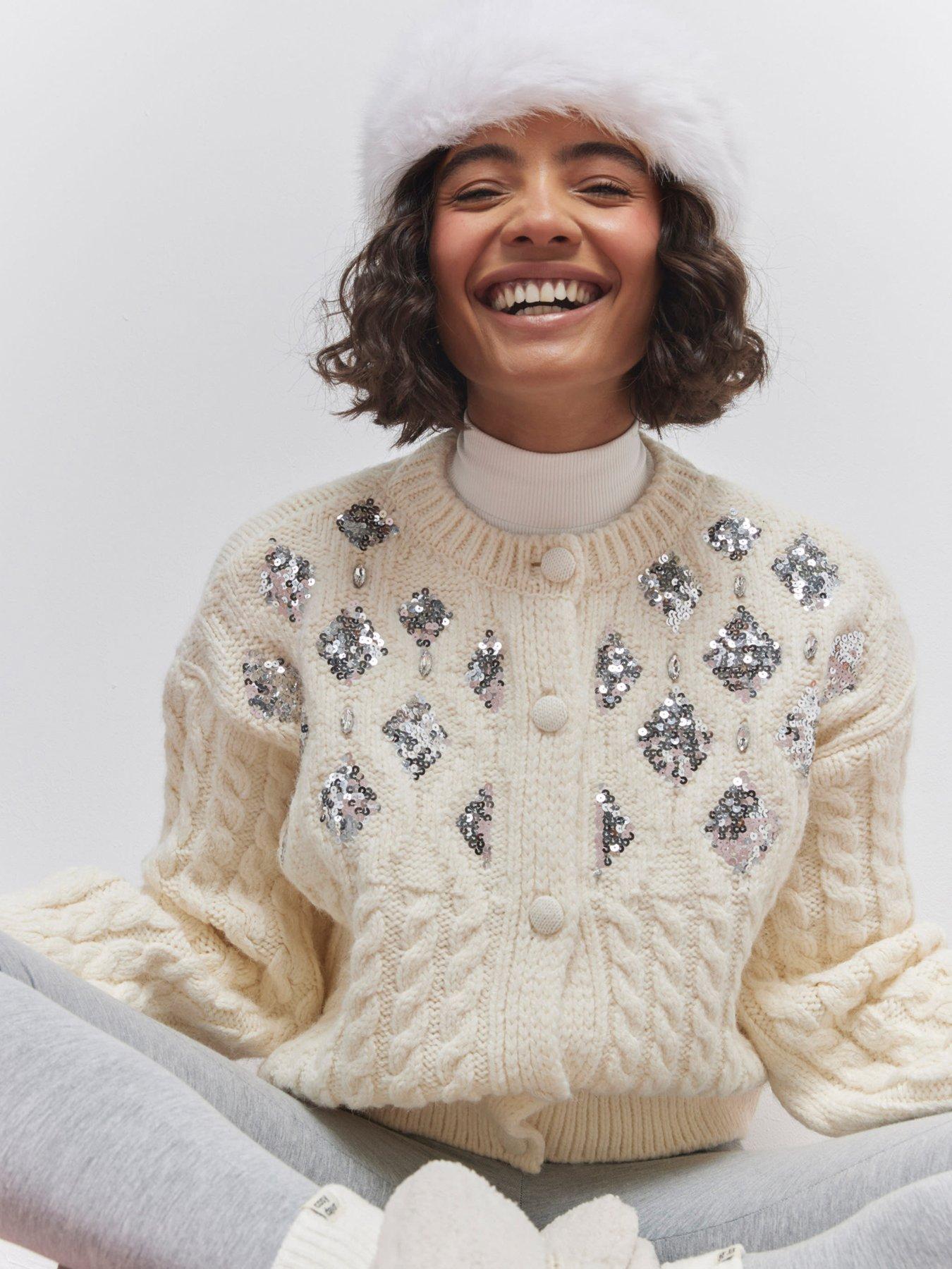 Knitted Cardigan River Island Animal Print Jumper Leopard Print