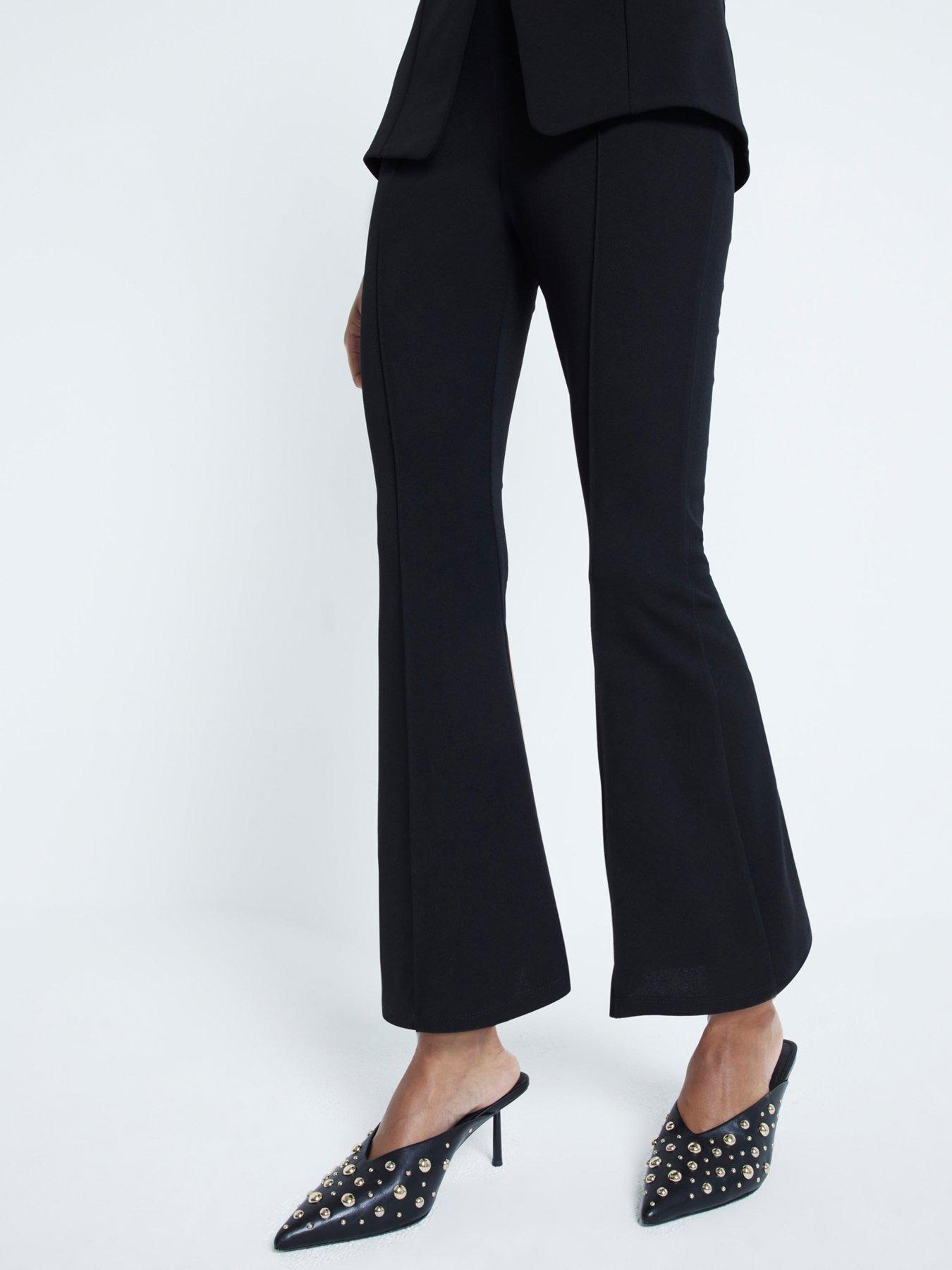 image of river-island-bootcut-crop-pull-on-trouser-black