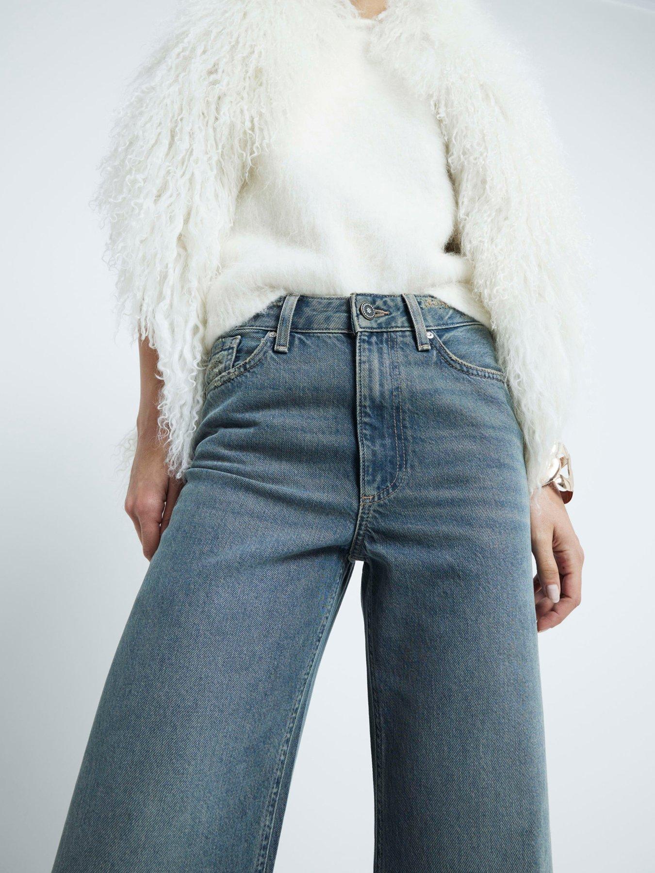  image of river-island-relaxed-straight-seaford-jeans-blue