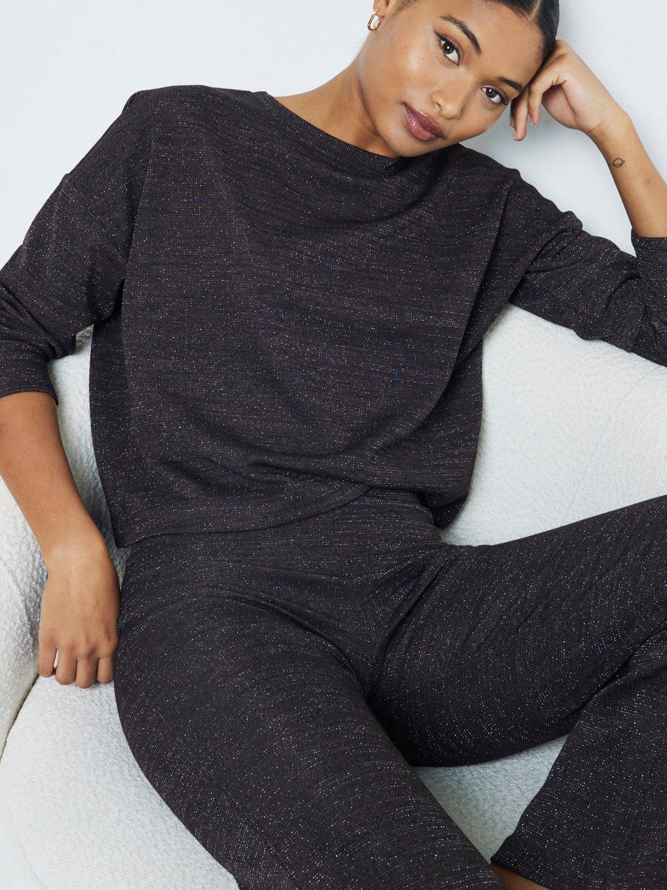 undefined Lurex Crochet T-Shirt - Dark Brown