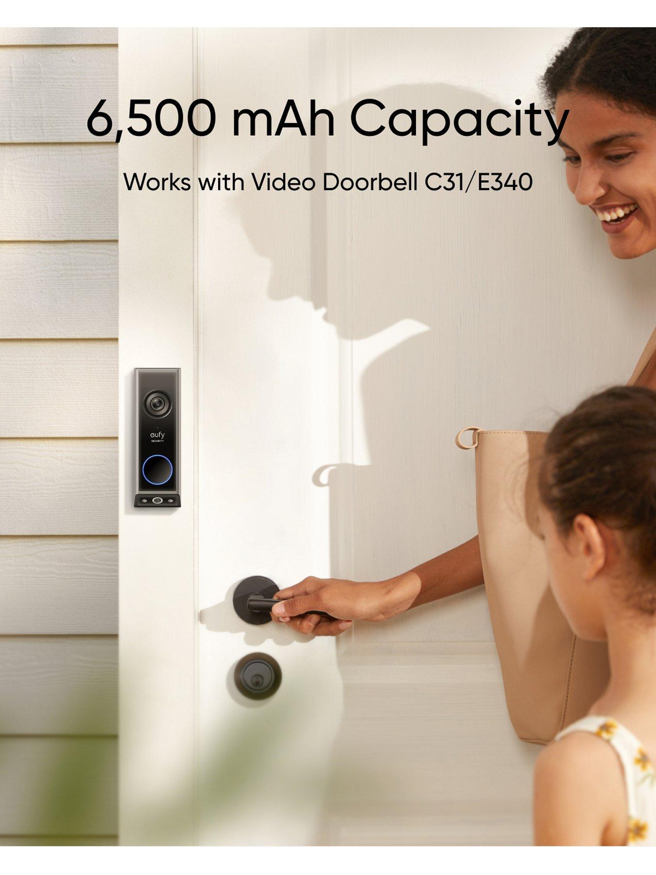  image of eufy-video-doorbell-c31-with-32gb-micro-sd-card-live-video-call-no-monthly-fee