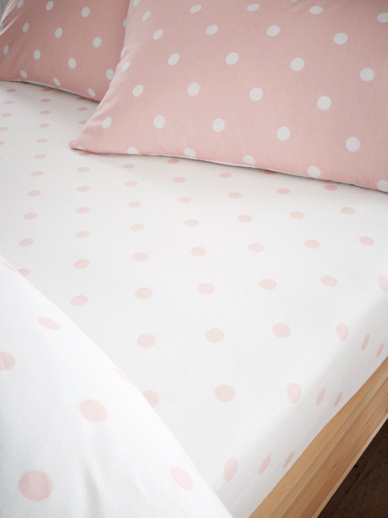 catherine-lansfield-polka-dot-100-brushed-cotton-fitted-sheet