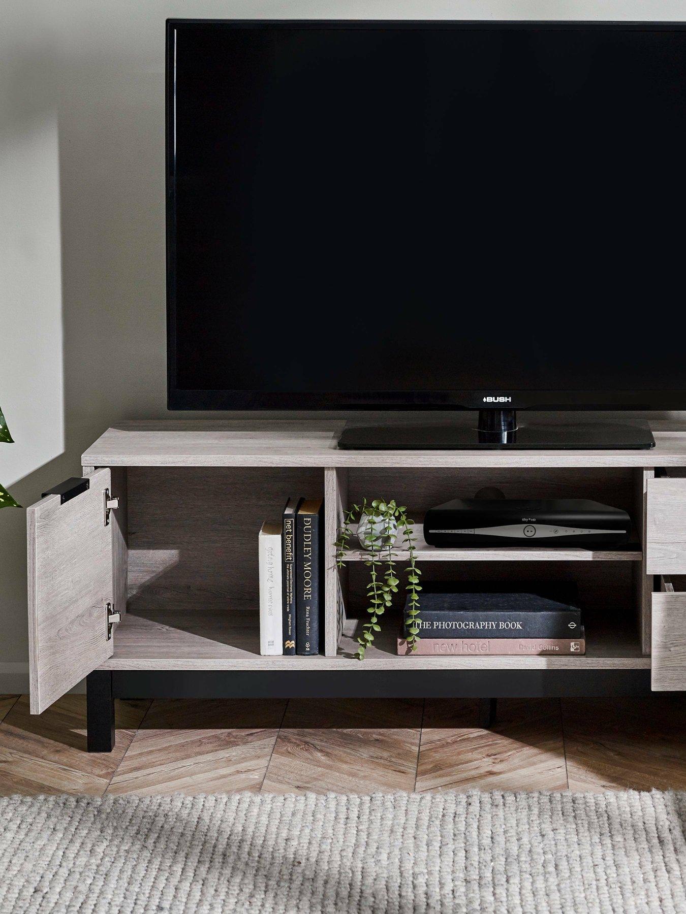  image of julian-bowen-bali-tv-unit-grey-oak