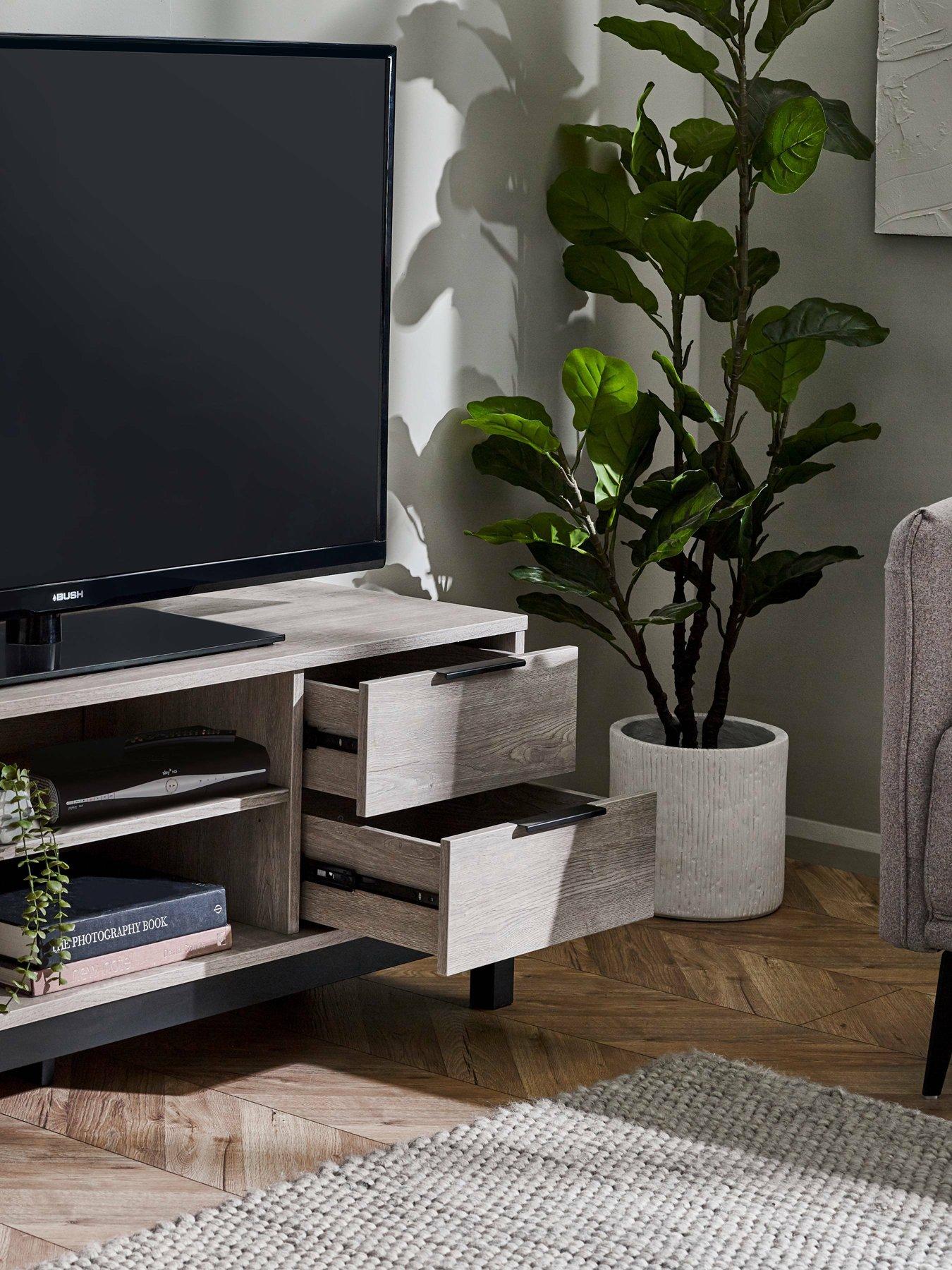  image of julian-bowen-bali-tv-unit-grey-oak