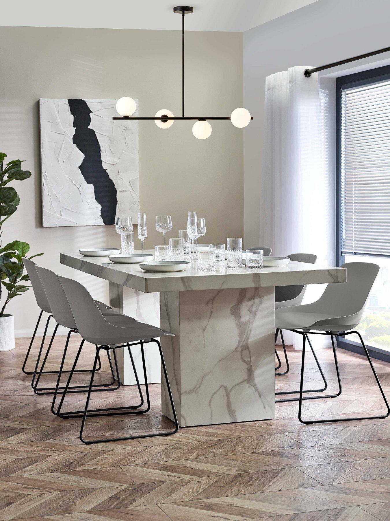 Image 1 of 6 of Julian Bowen Rome Dining Table - White
