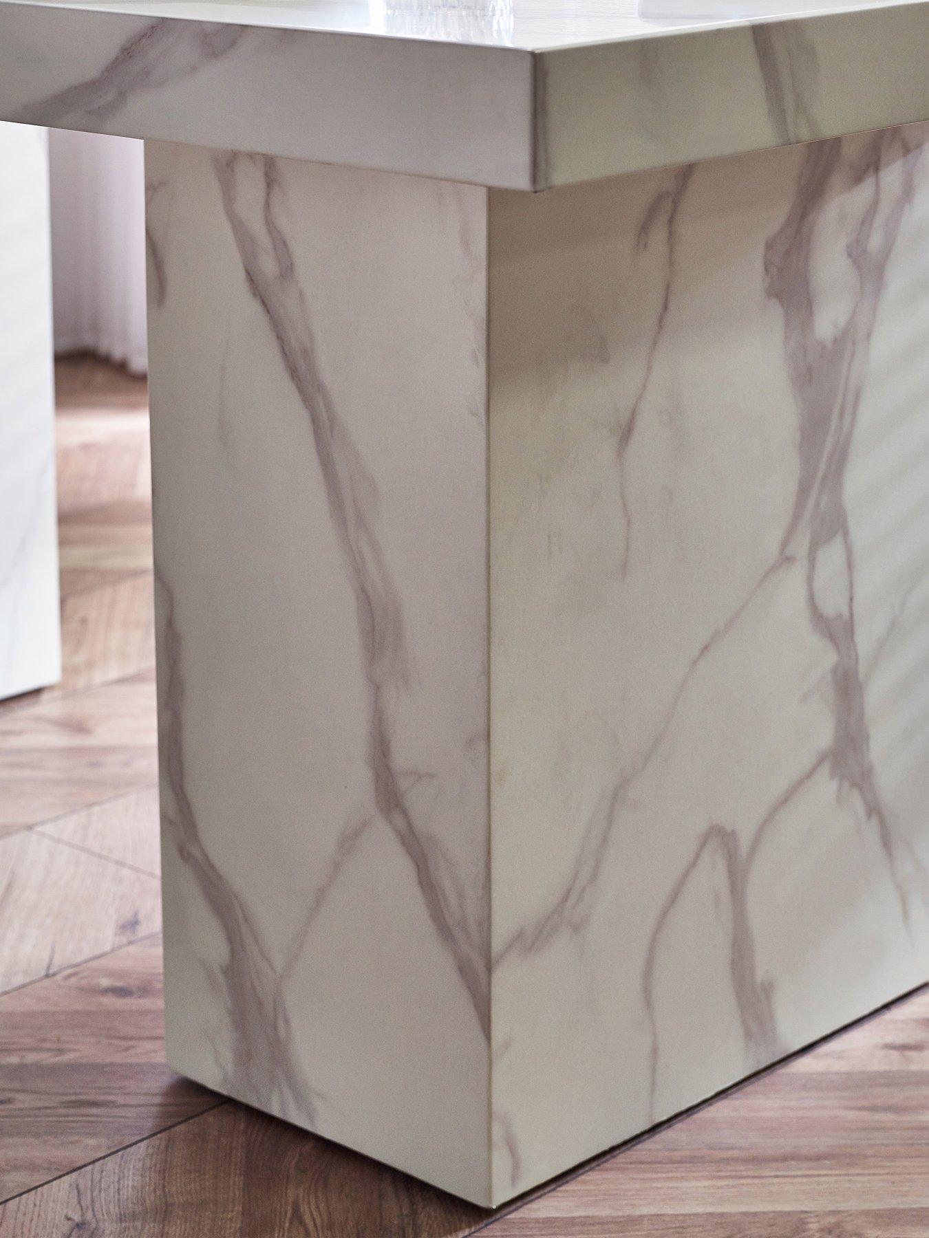 Image 4 of 6 of Julian Bowen Rome Dining Table - White