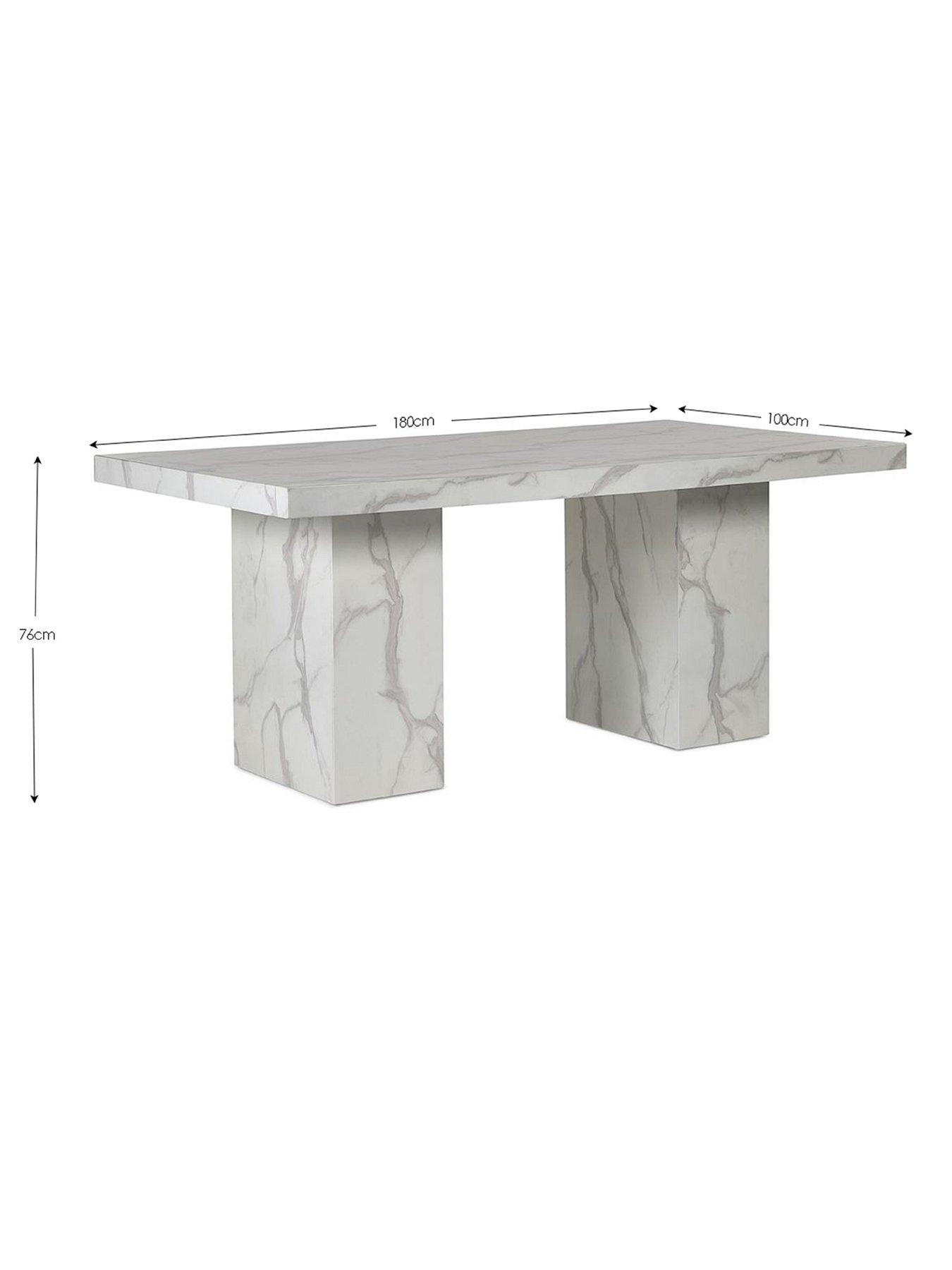 Image 6 of 6 of Julian Bowen Rome Dining Table - White