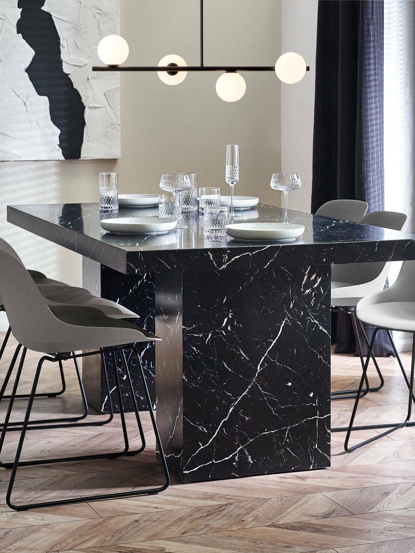 undefined Rome Dining Table - Black