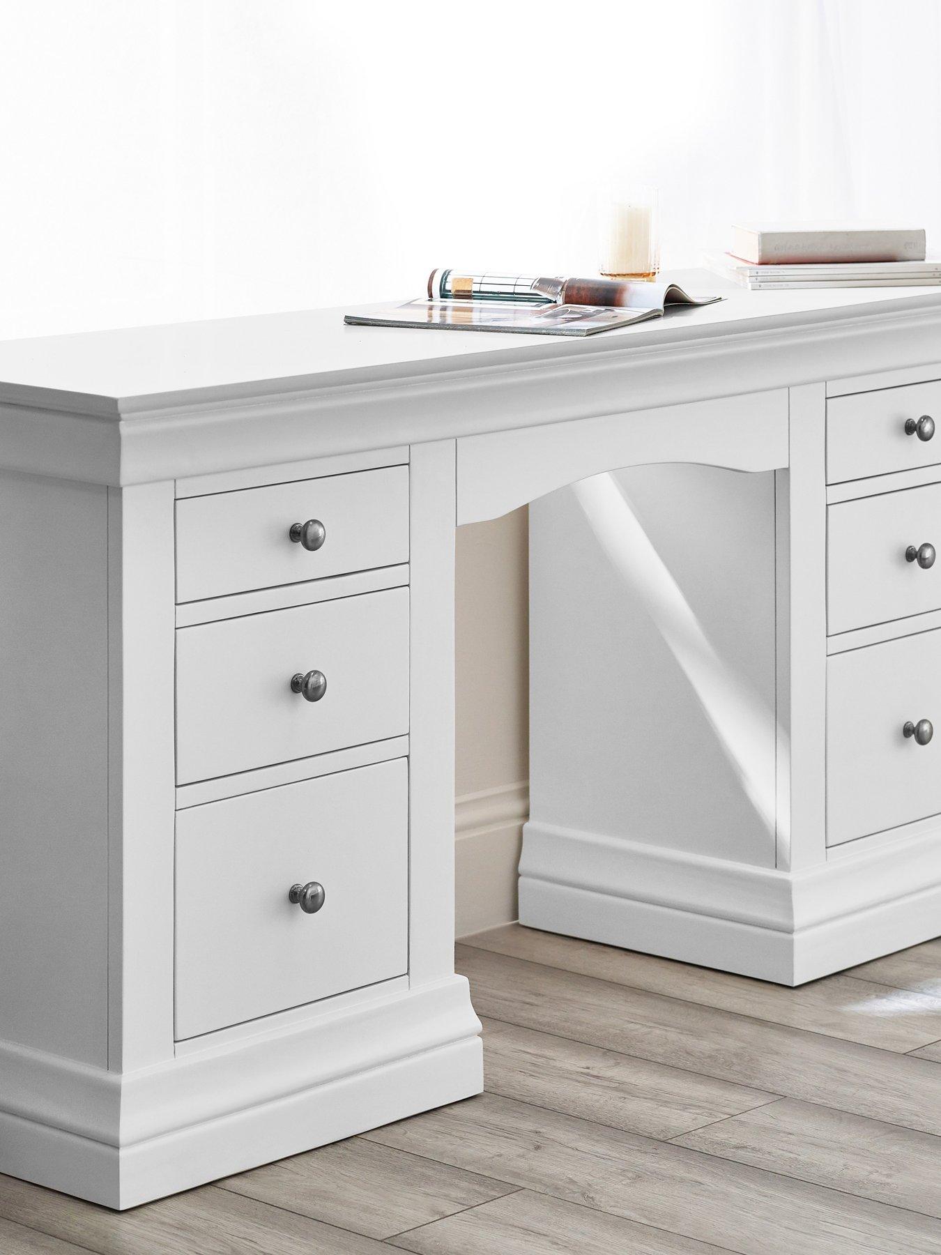 undefined Clermont Dressing Table - Surf White