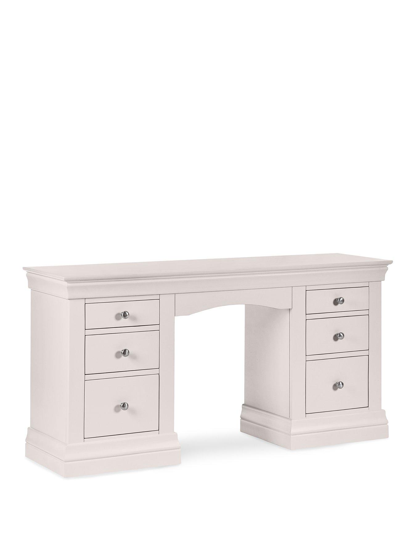  image of julian-bowen-clermont-dressing-table-light-grey