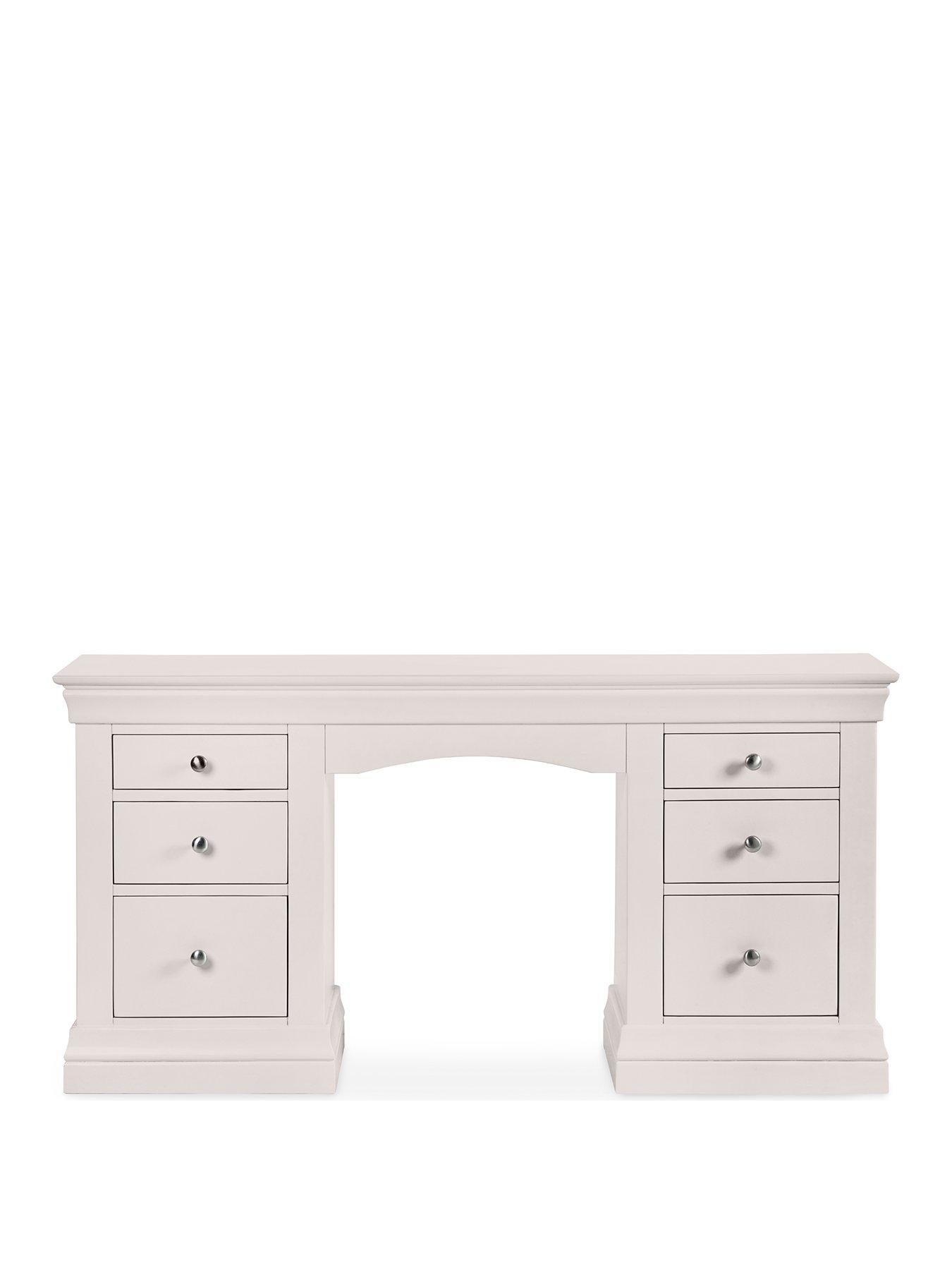  image of julian-bowen-clermont-dressing-table-light-grey