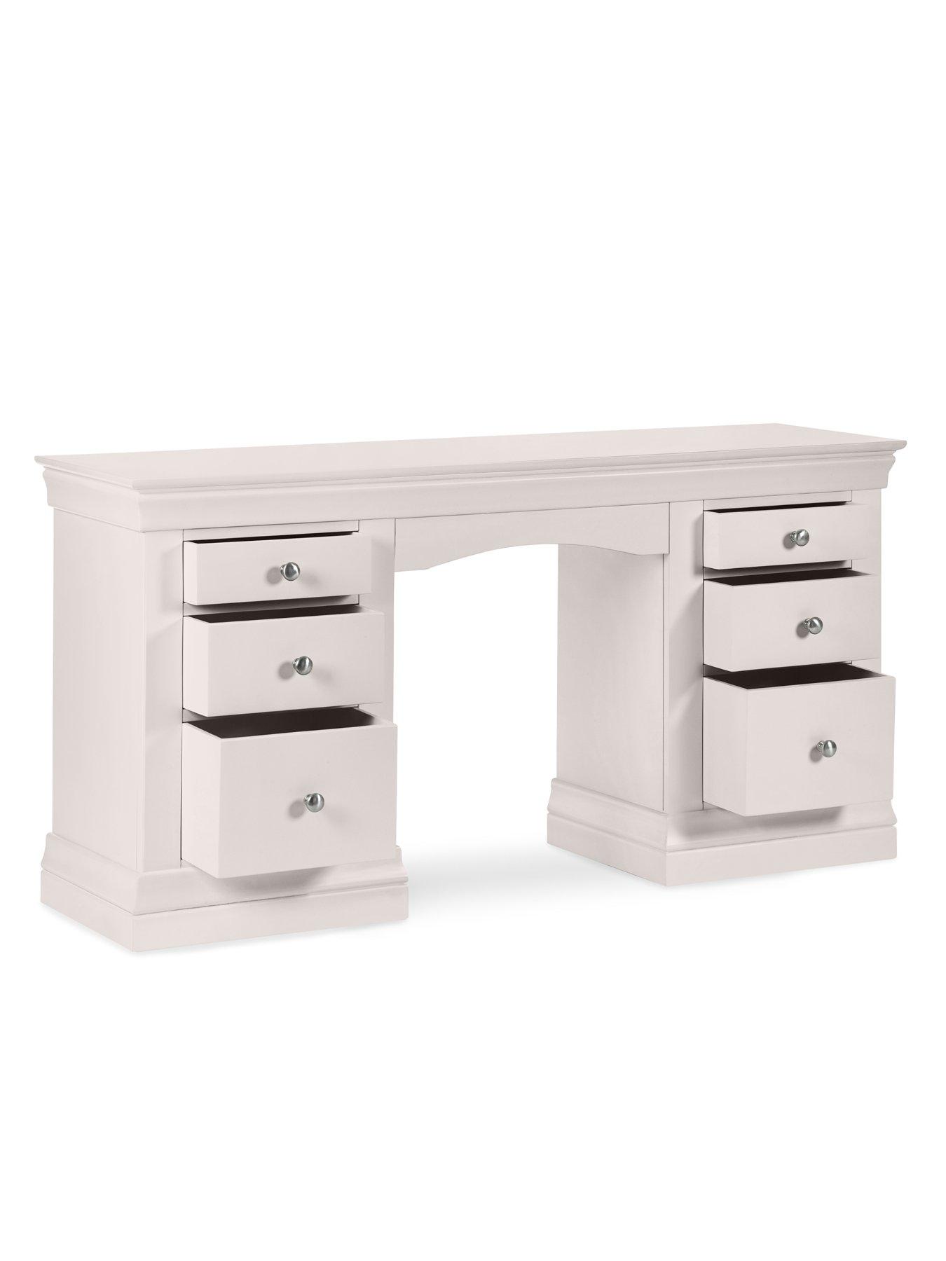  image of julian-bowen-clermont-dressing-table-light-grey