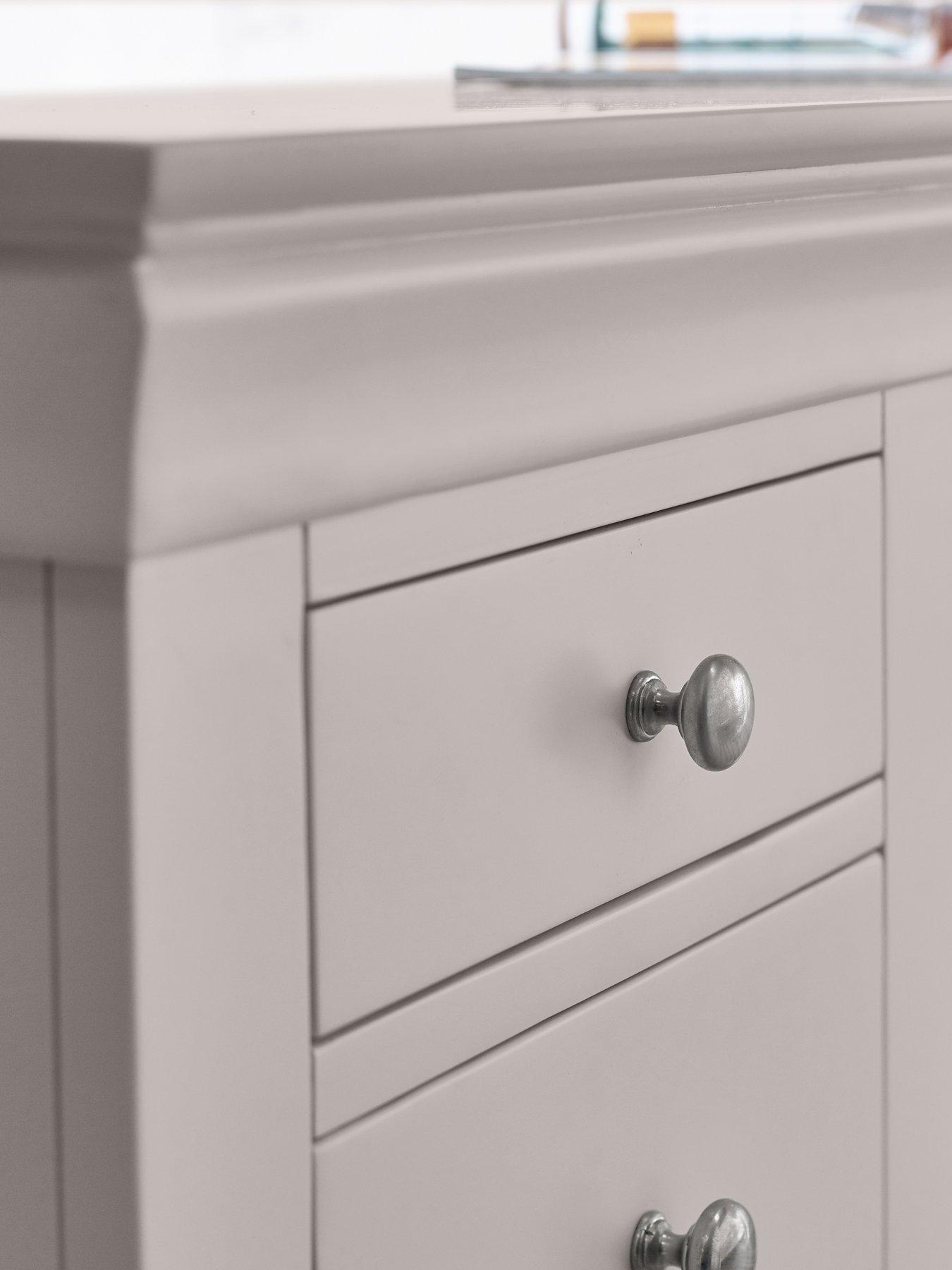  image of julian-bowen-clermont-dressing-table-light-grey