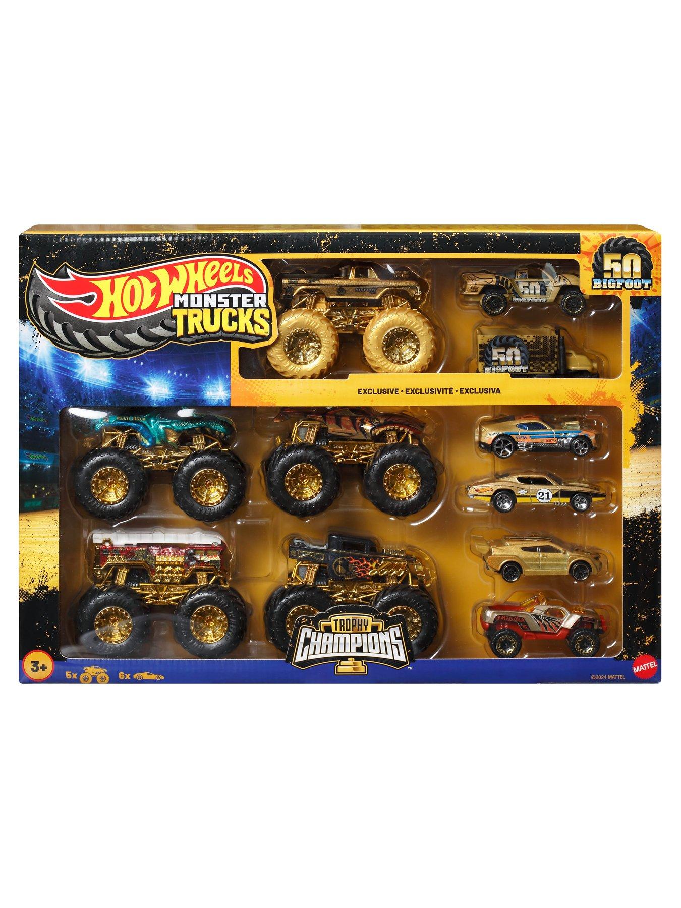 Hot Wheels Gold-Accent Monster Trucks Trophy Champions Die-Cast