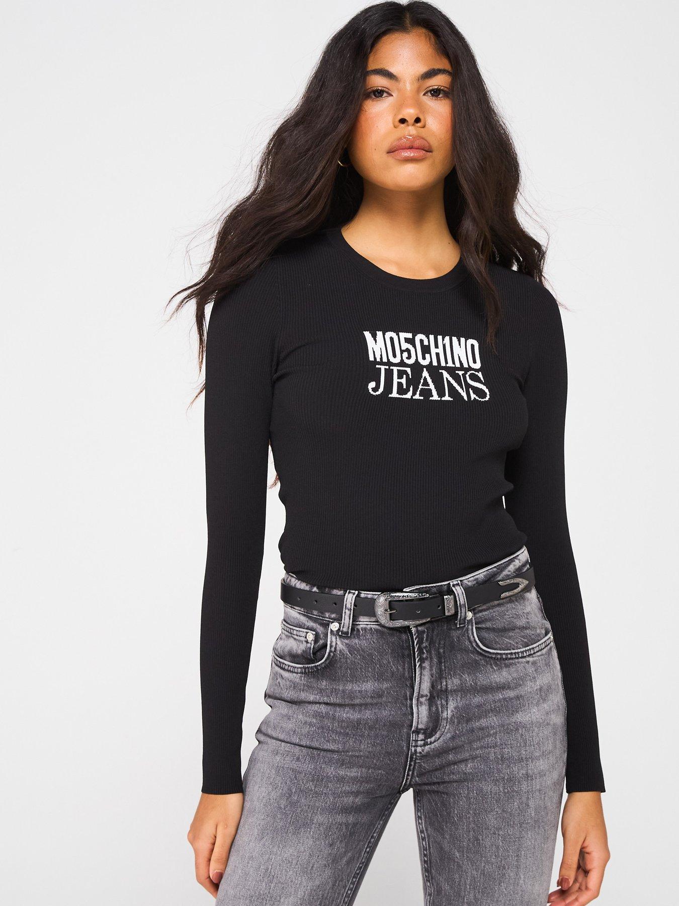 moschino-jeans-long-sleeve-logo-top-black