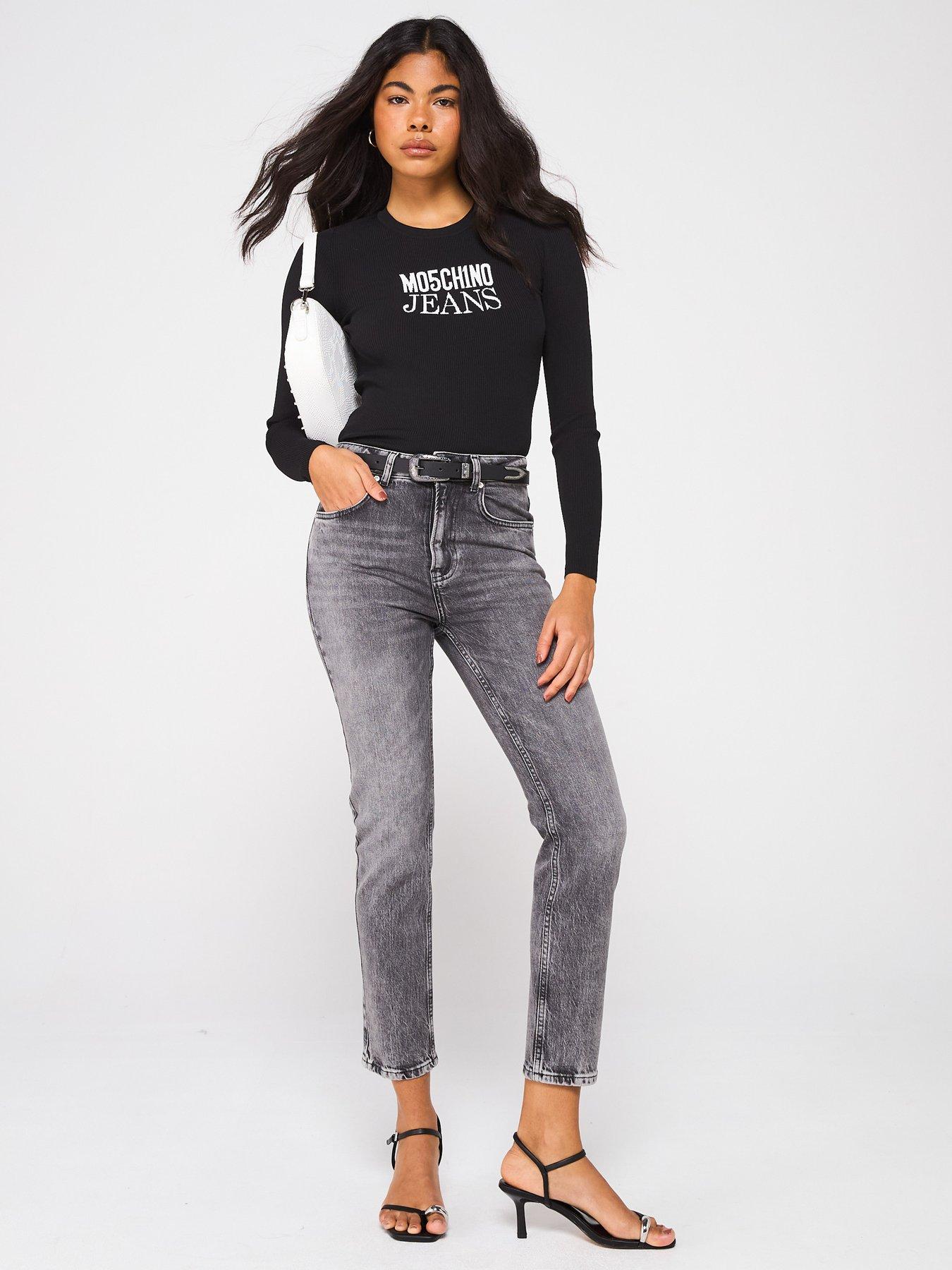  image of moschino-jeans-slim-fit-denim-jeans-grey