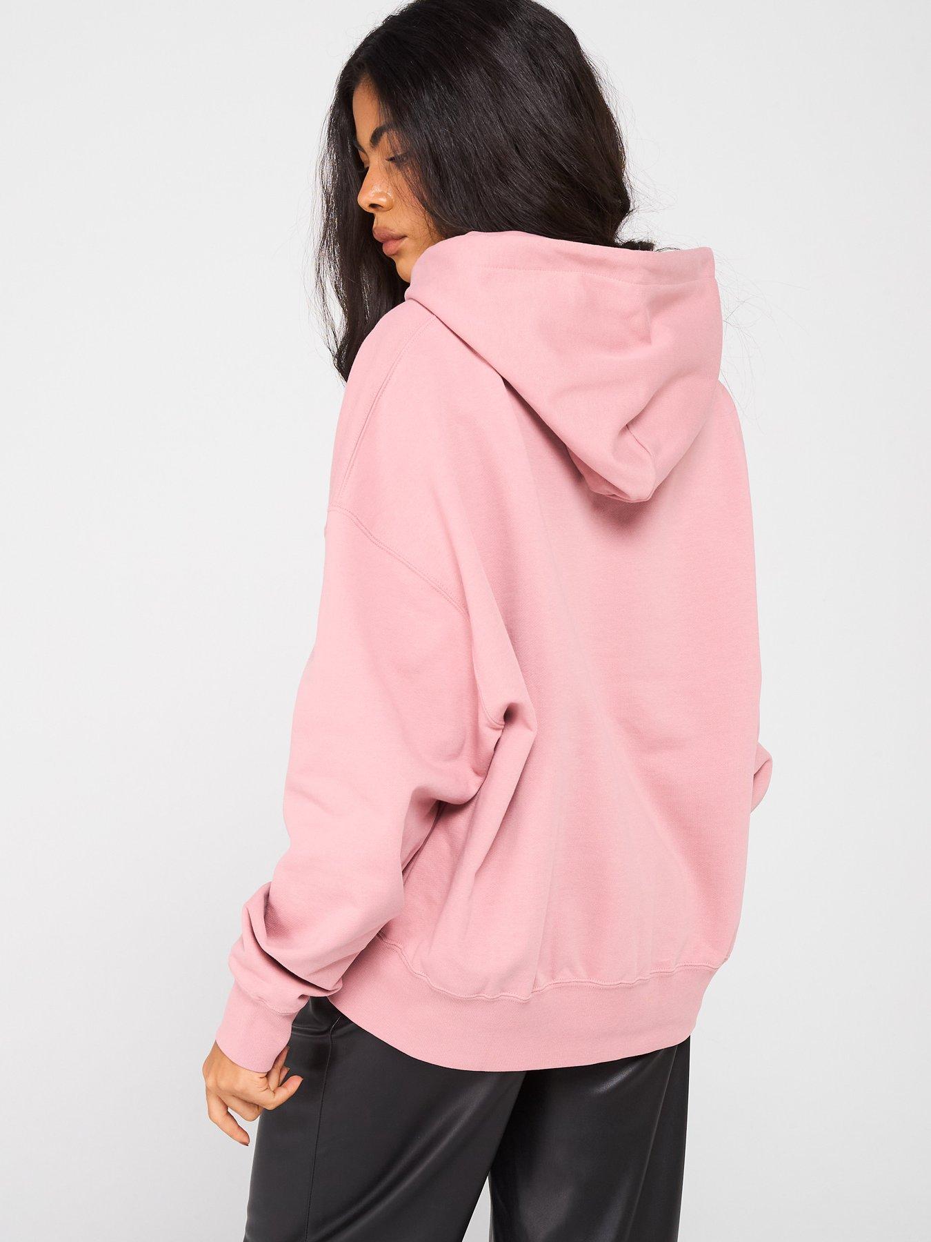  image of moschino-jeans-heart-logo-hoodie-pink