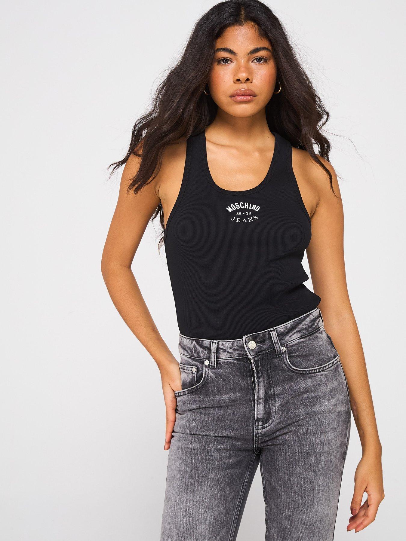 moschino-jeans-logo-vest-top-black