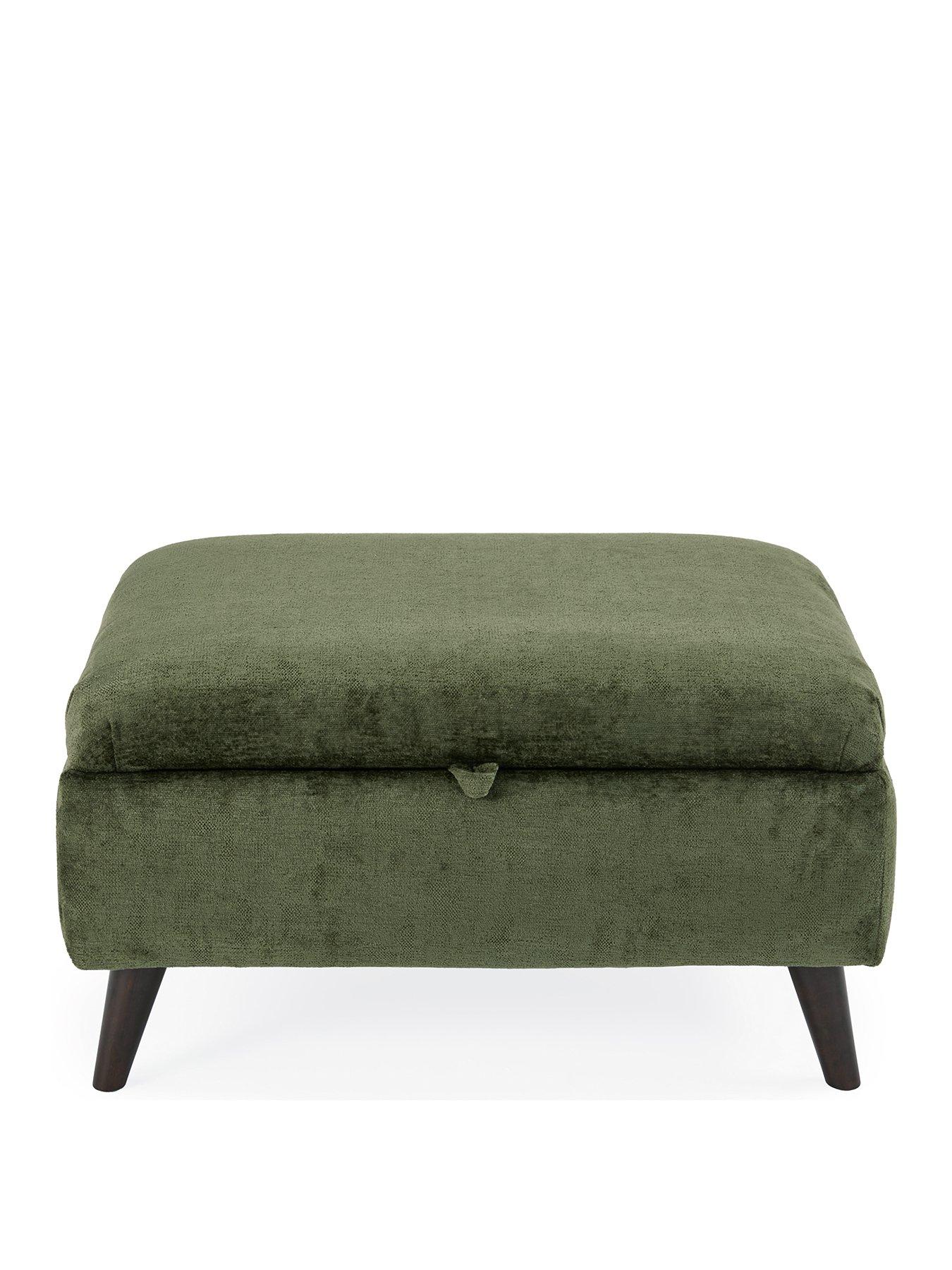 Image 2 of 6 of Very Home Sanremo Fabric&nbsp;Storage&nbsp;Footstool&nbsp;- Made in the UK