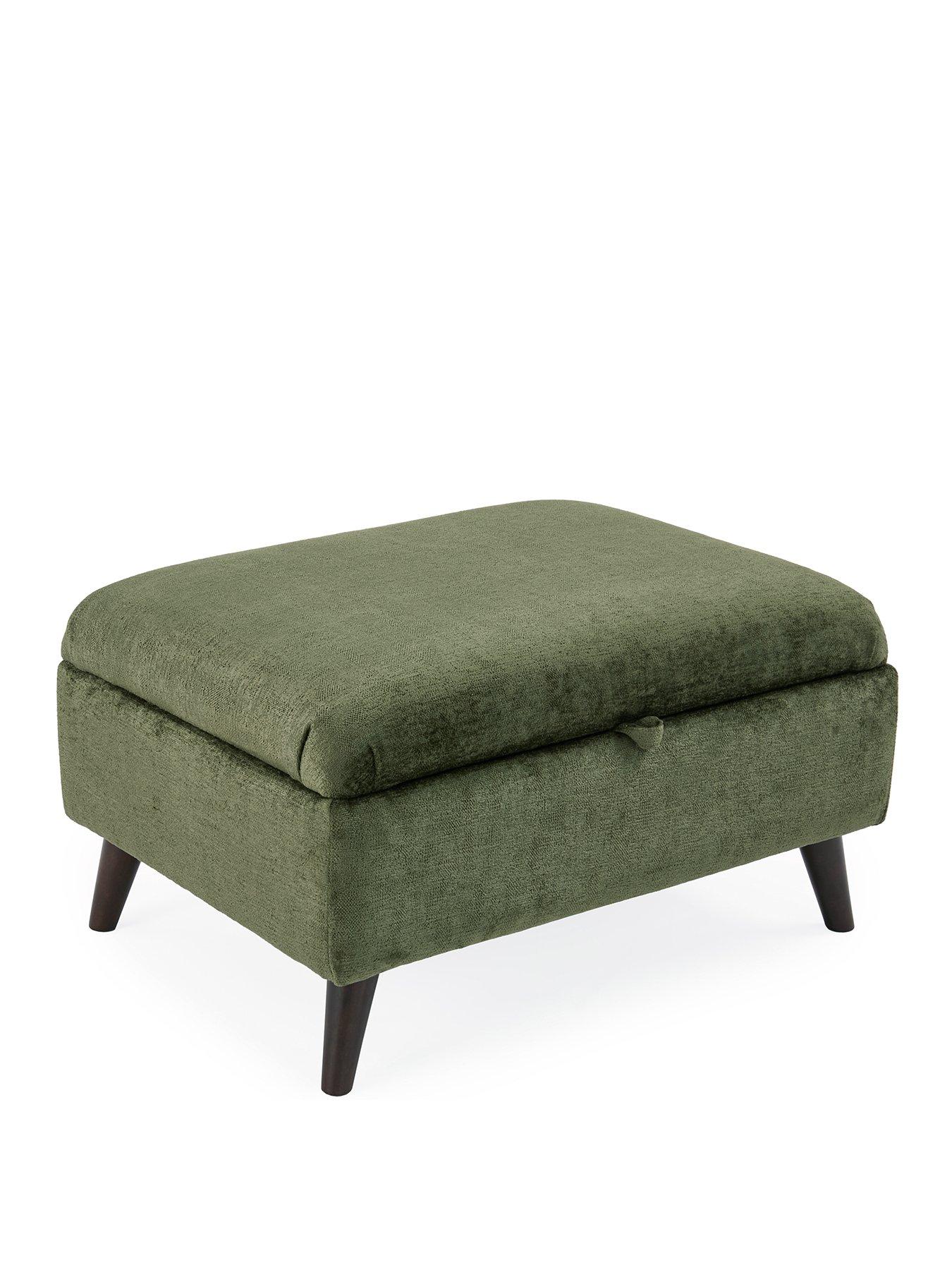 Image 3 of 6 of Very Home Sanremo Fabric&nbsp;Storage&nbsp;Footstool&nbsp;- Made in the UK