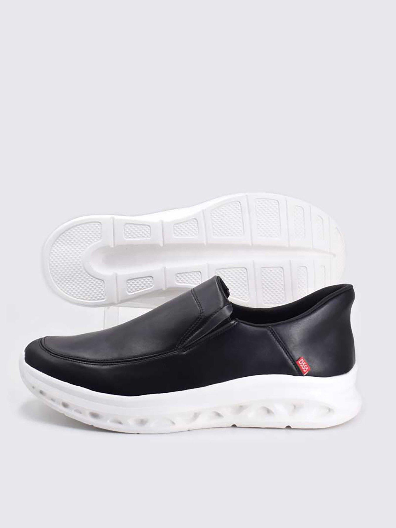  image of d555-carlisle-kingsize-hands-free-casual-slip-on-shoes-black