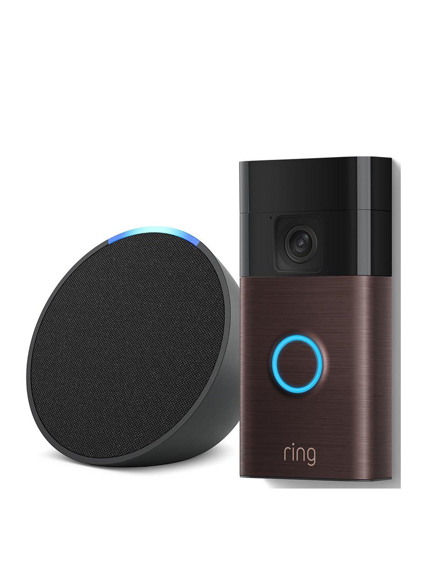 ring-ring-video-doorbell-3rd-gen-venetian-bronze-and-amazon-echo-pop-black-smart-speaker