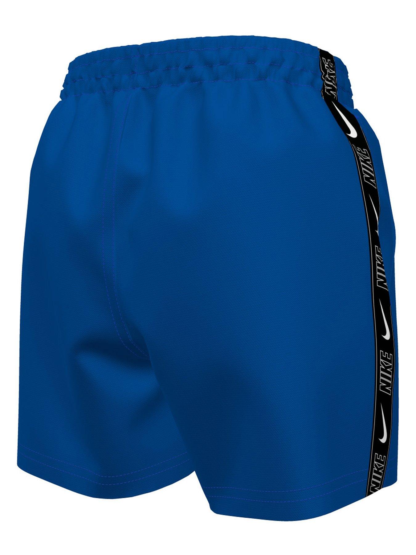 Image 3 of 3 of Nike Junior Boys 4 Inch Logo Taping Volley Swim Shorts - Blue
