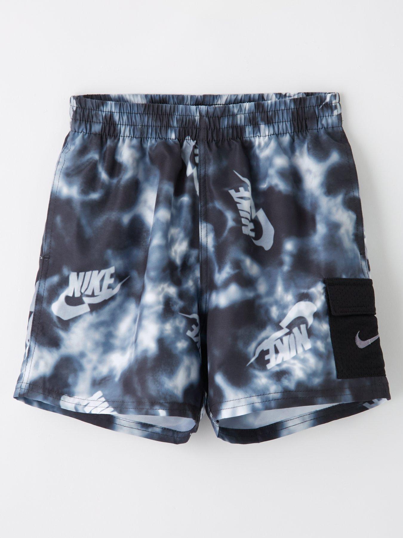nike-junior-boys-4-inch-water-tie-dye-cargo-volley-short-grey
