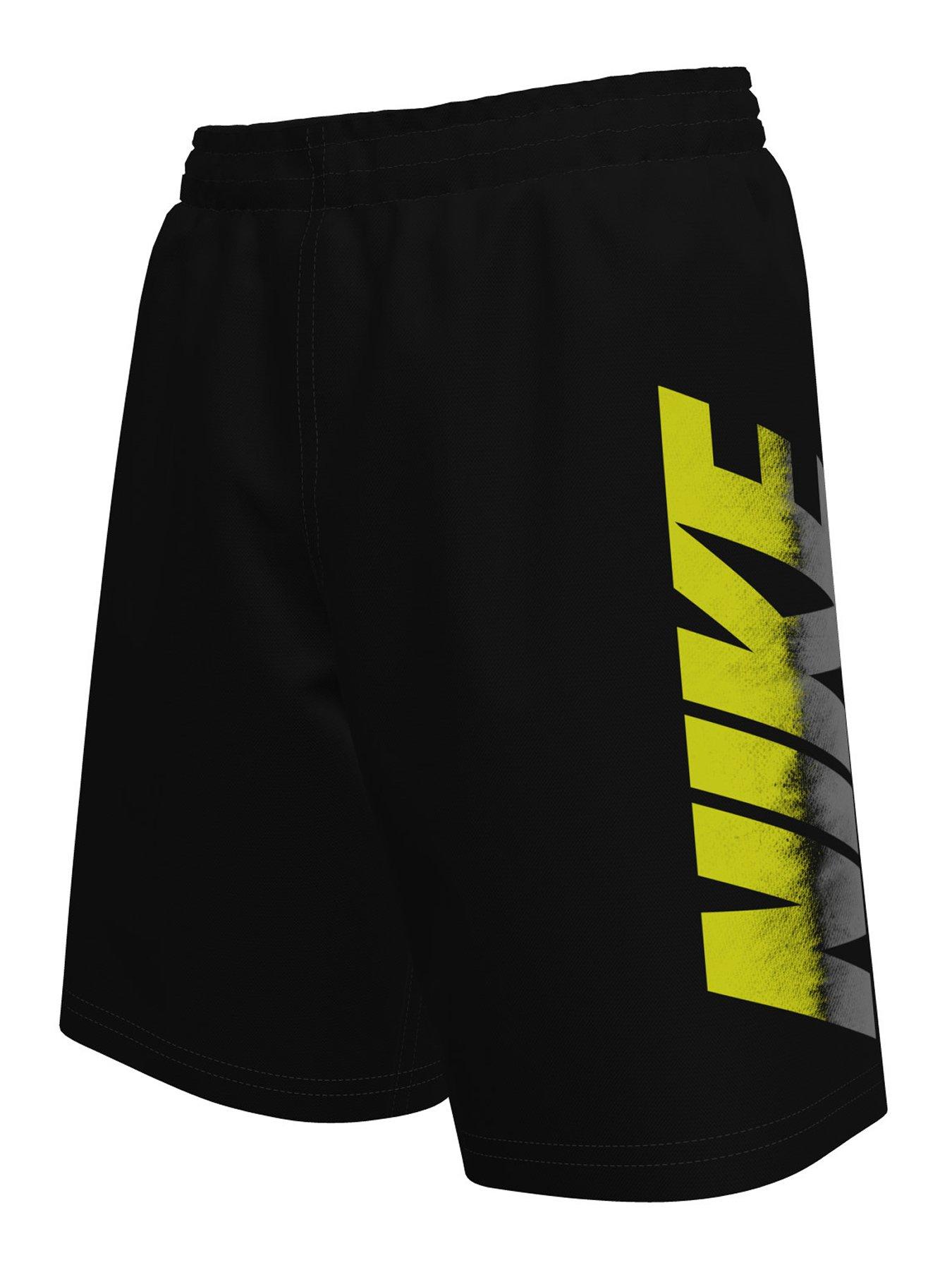 Nike Junior Boys 7 Inch Font Volley Swim Shorts - Black