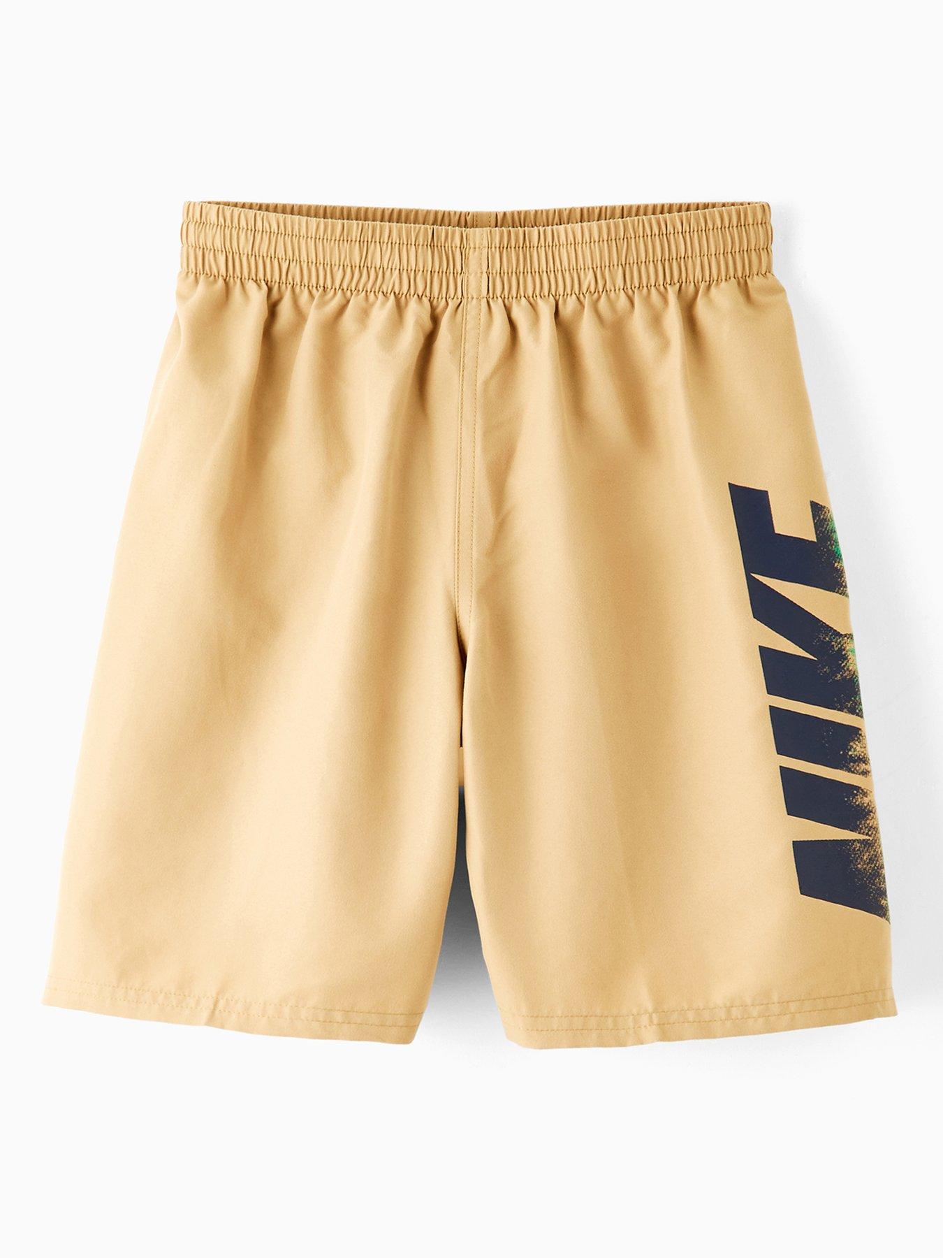 undefined Junior Boys 7 Inch Nike Font Volley Swim Short - Brown