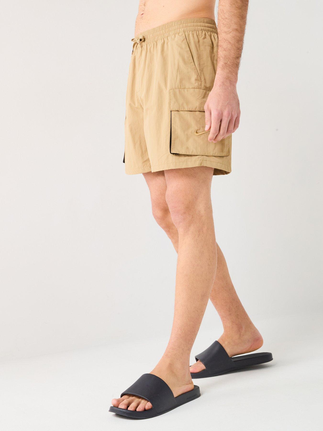 undefined Mens Multi Pocket 7 Inch Volley Swim Short - Brown