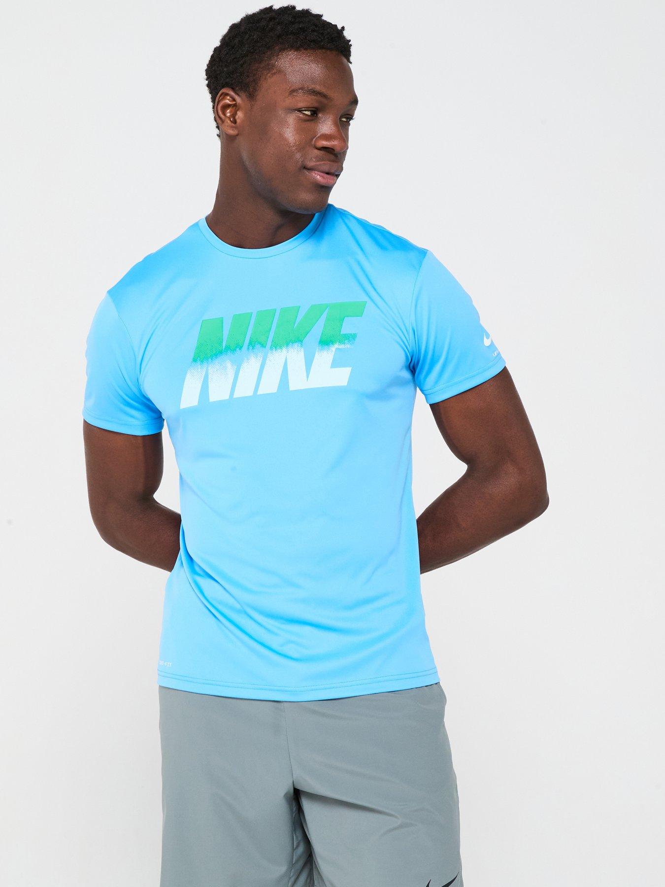 undefined Mens Ocean Merge Short Sleeve Hydroguard T Shirt - Blue