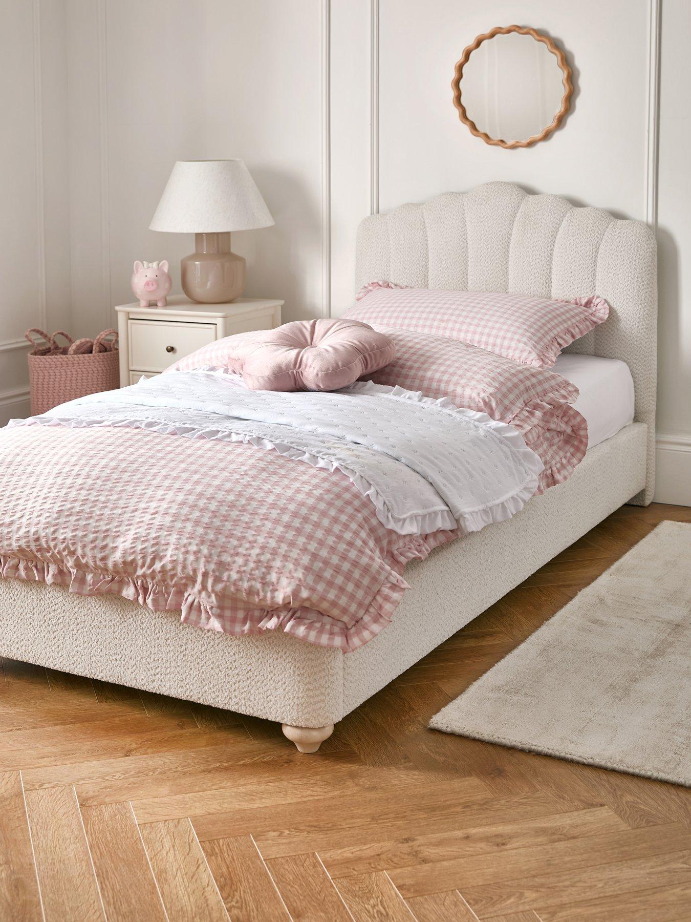 The Very Collection Shelly Boucle Kids Single Bed with Mattress Options (Buy  &  SAVE!)