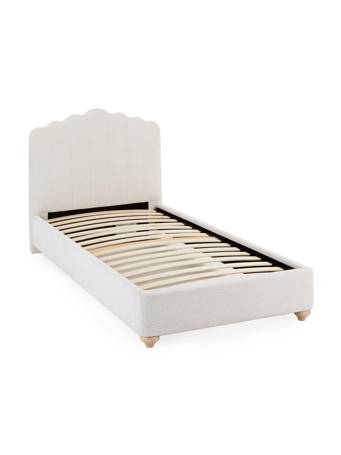 Image 3 of 6 of The Very Collection Shelly Boucle Kids&nbsp;Single Bed with Mattress Options (Buy &amp; SAVE!) - Natural