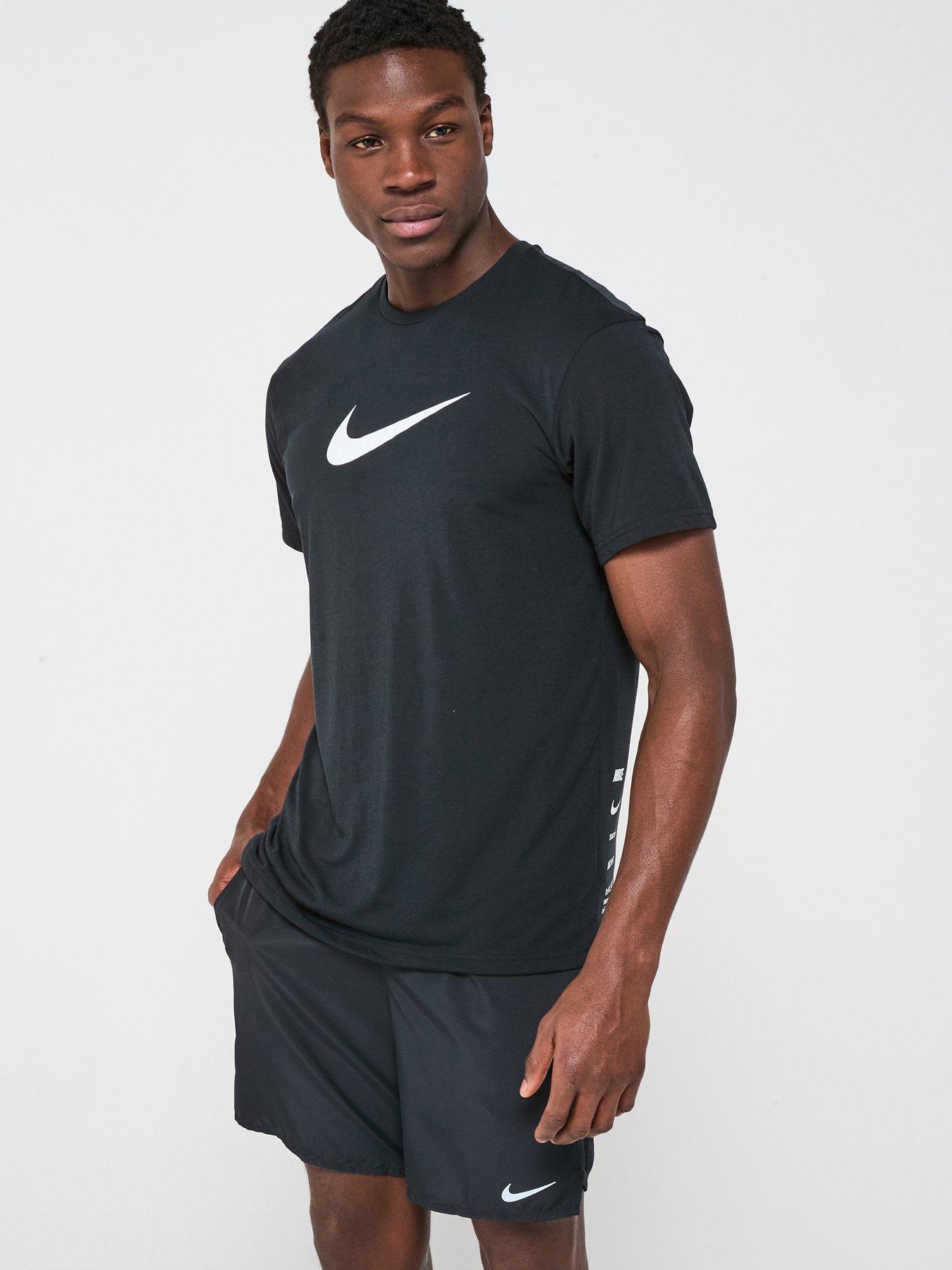 Nike Mens Specs Short Sleeve Hydroguard T Shirt - Black