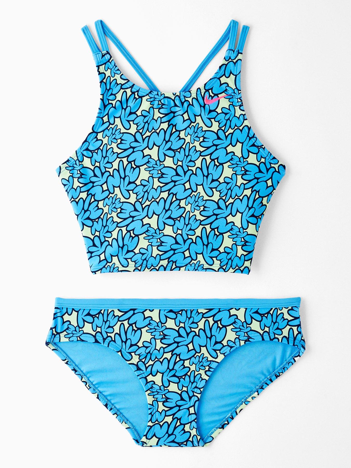 Nike Junior Girls Spiderback Midkini - Blue