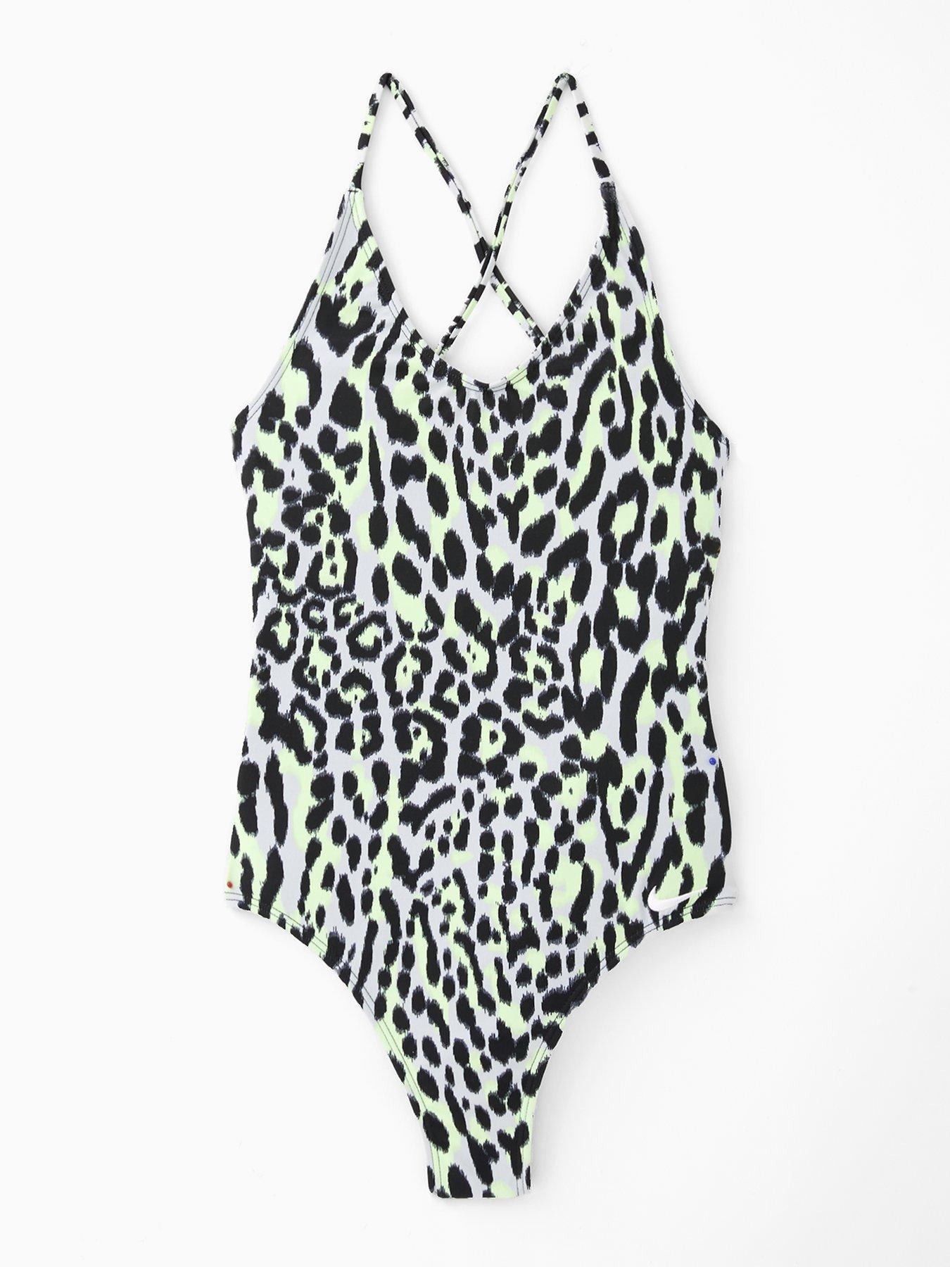 undefined Girls Lace Up One Piece Swimsuit - Green