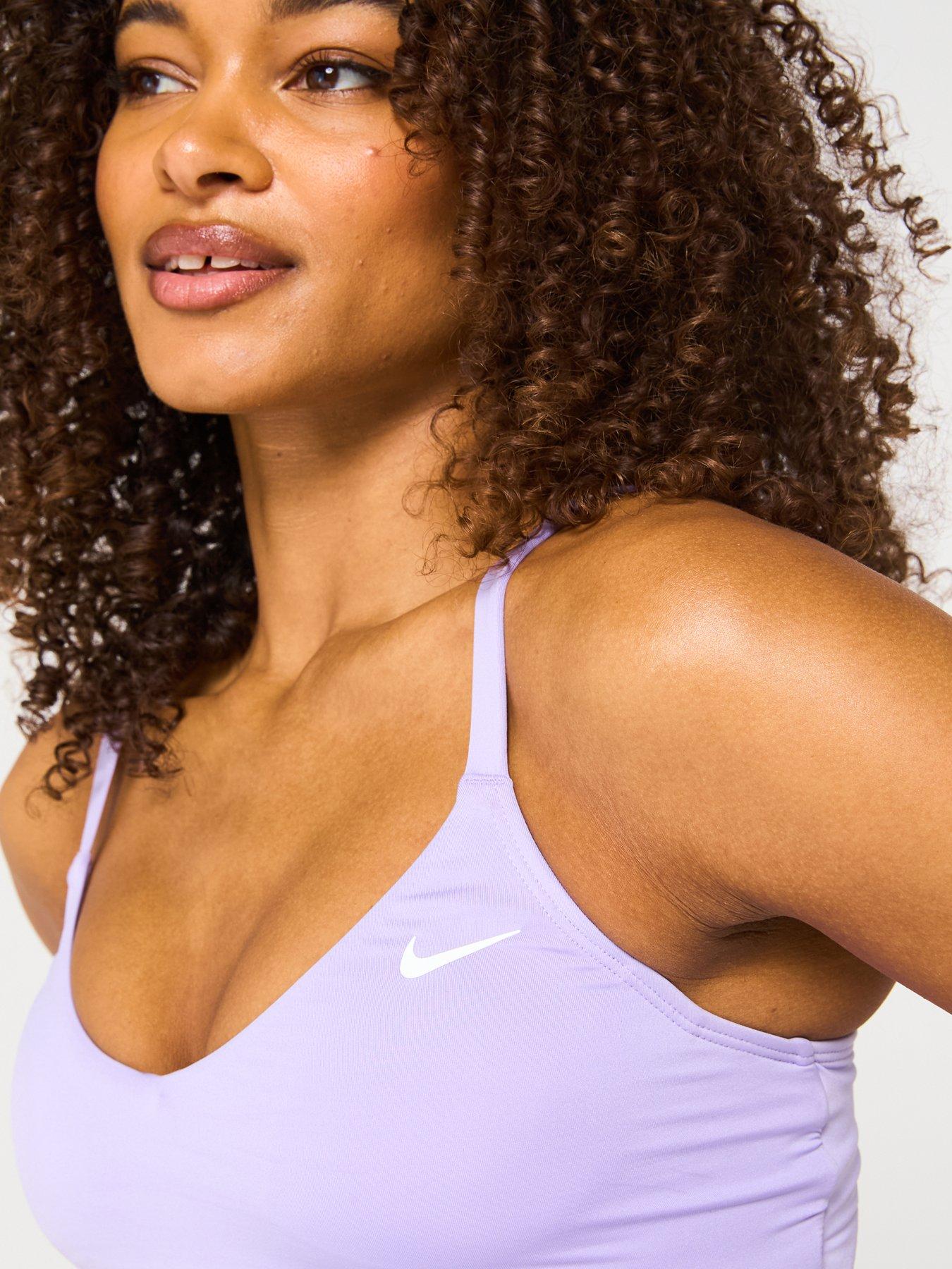 Image 4 of 5 of Nike Womens Essential V Neck Midkini Swim Top - Purple