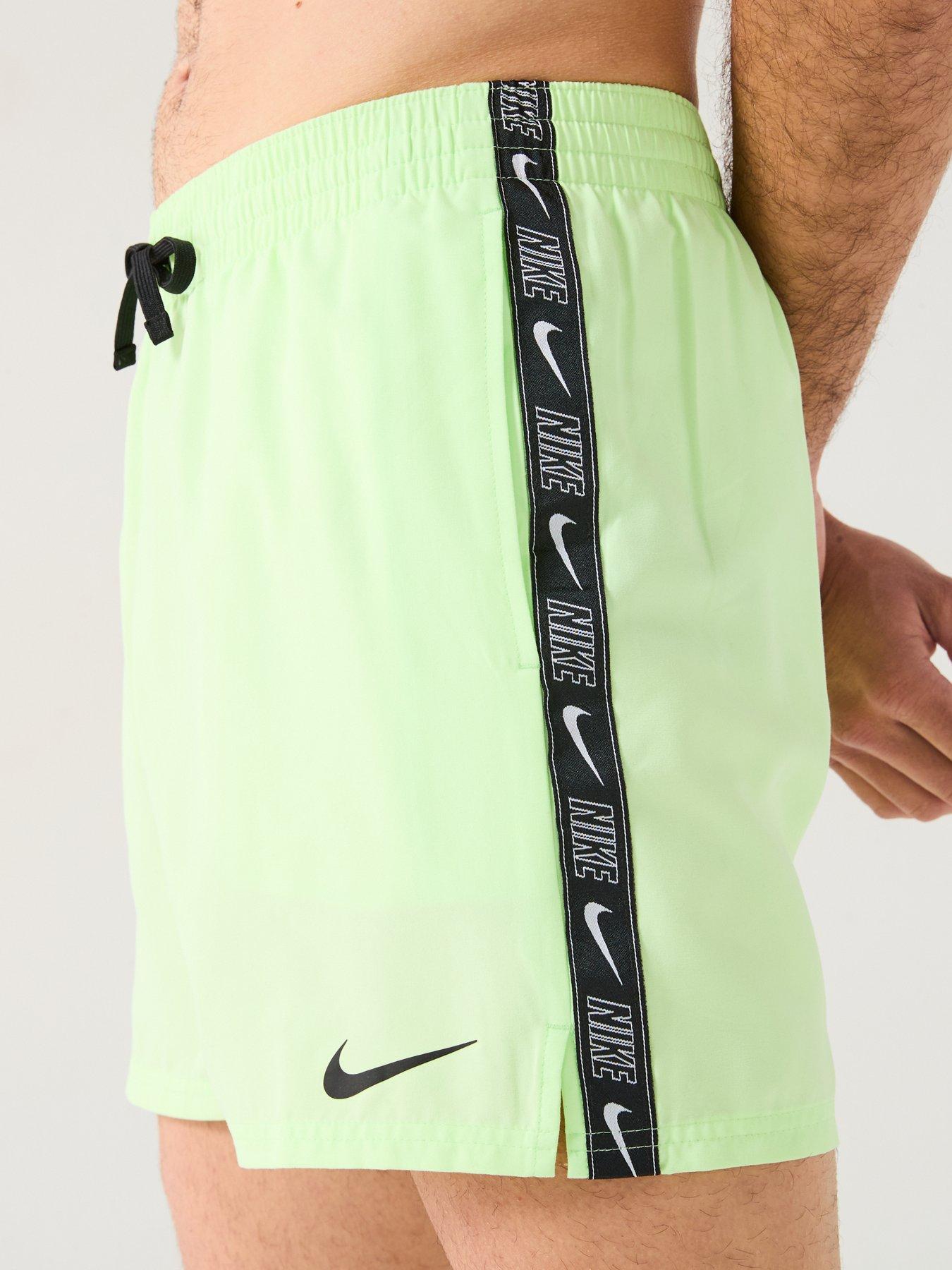 Image 4 of 5 of Nike Mens Essential Logo Taping 5 Inch Volley Swim Short - Green