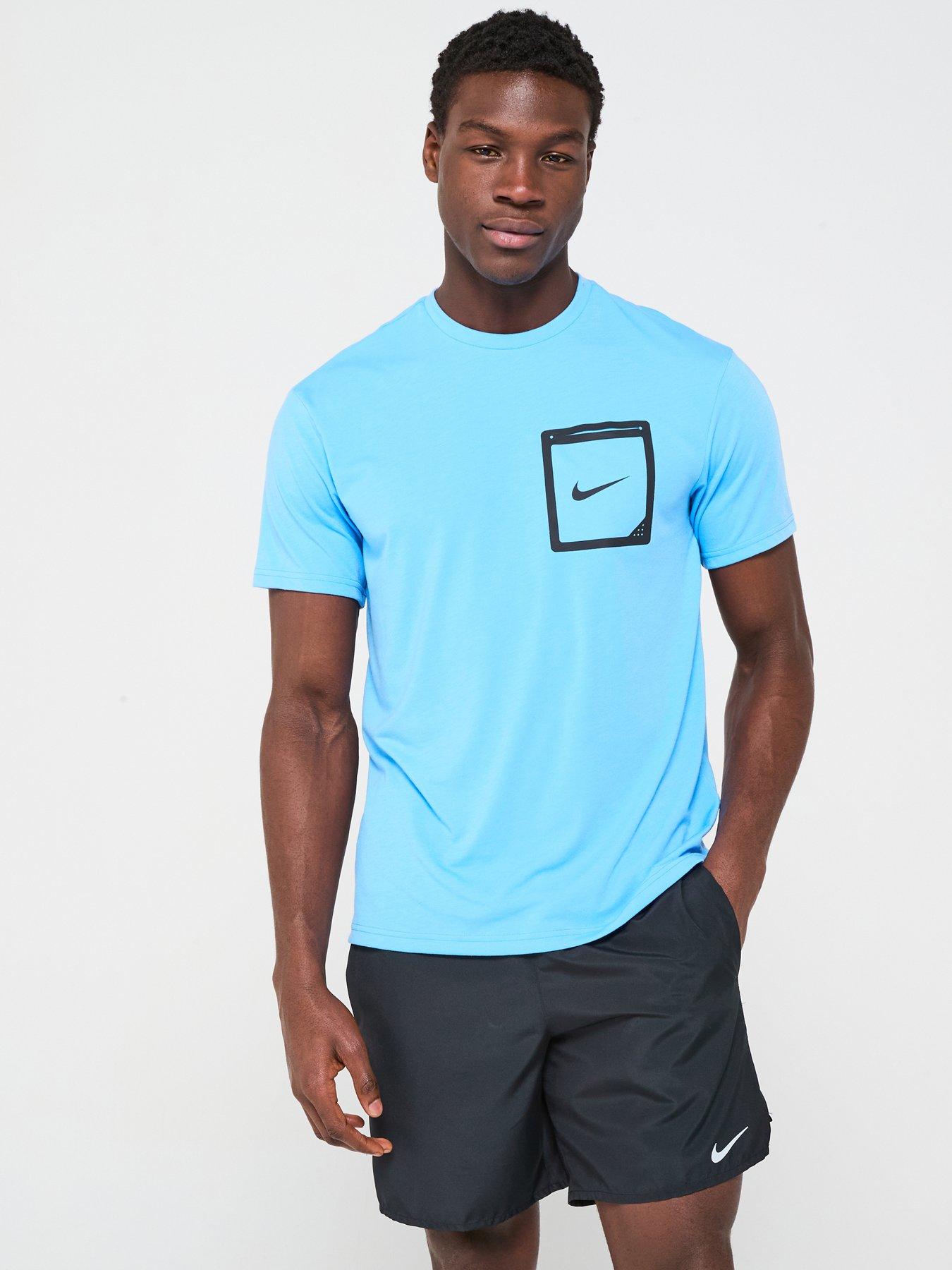 undefined Mens Tek Pocket Short Sleeve Hydroguard T Shirt - Blue