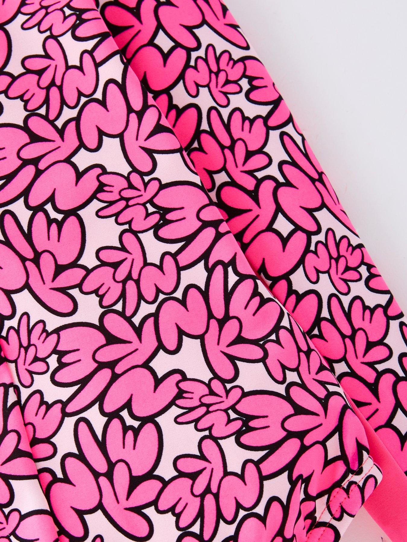 Image 4 of 4 of Nike Younger Girls Bubble Font Long Sleeve One Piece Swimsuit - Pink