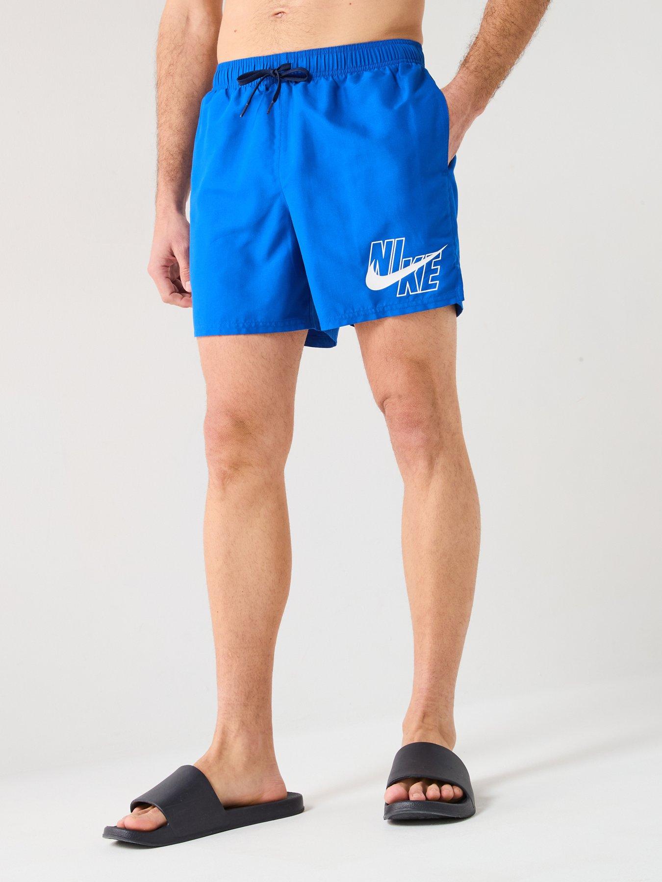 Nike Mens Logo 5 Inch Volley Swim Short - Blue