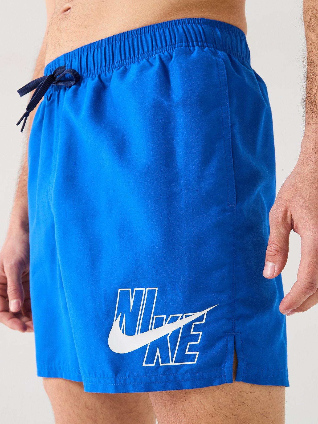 Image 4 of 5 of Nike Mens Logo 5 Inch Volley Swim Short - Blue