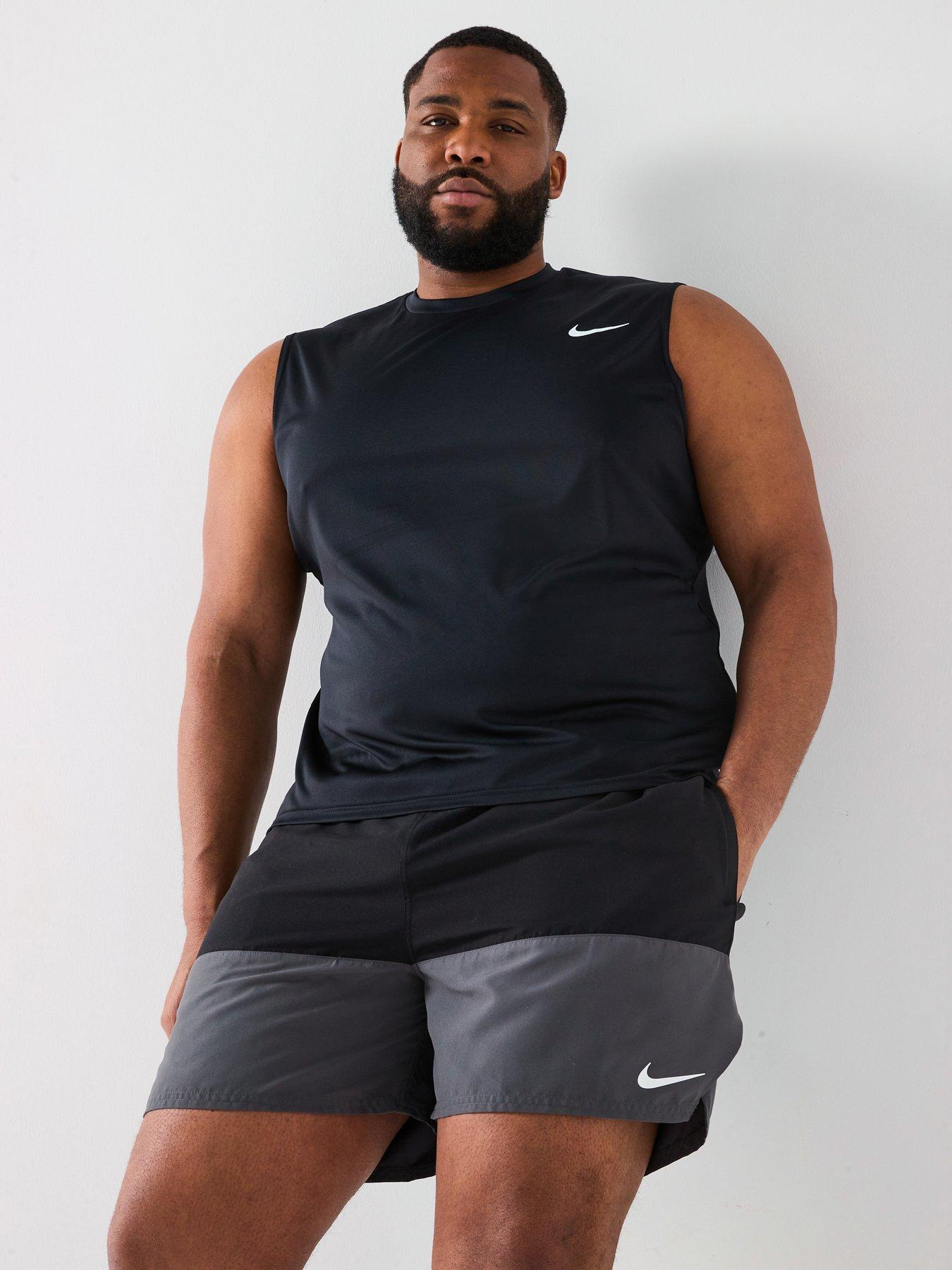 Image 6 of 6 of Nike Mens Extended Size Sleeveless Hydroguard T Shirt - Black