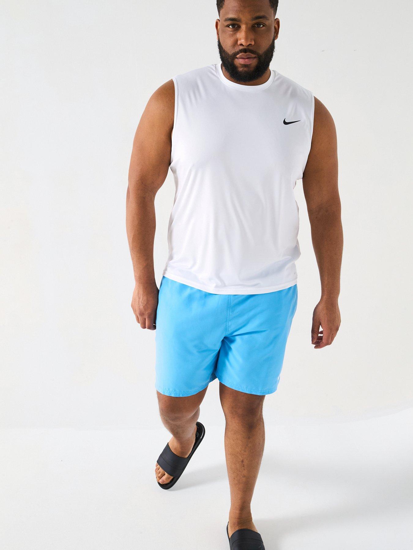 undefined Mens Extended Size Sleeveless Hydroguard T Shirt - White