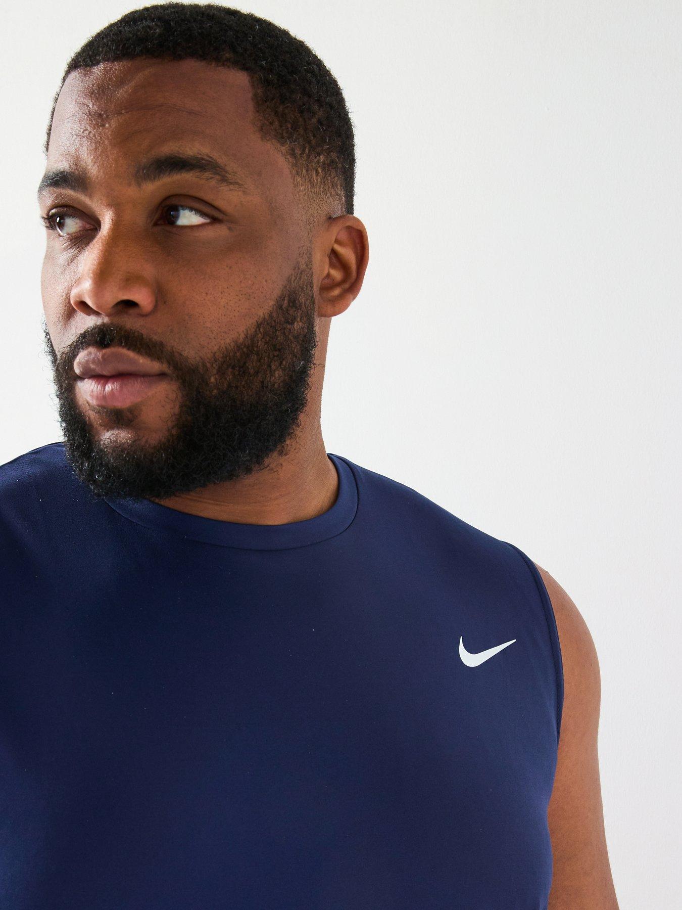 Image 4 of 5 of Nike Mens Extended Size Sleeveless Hydroguard Ext- &nbsp;Navy
