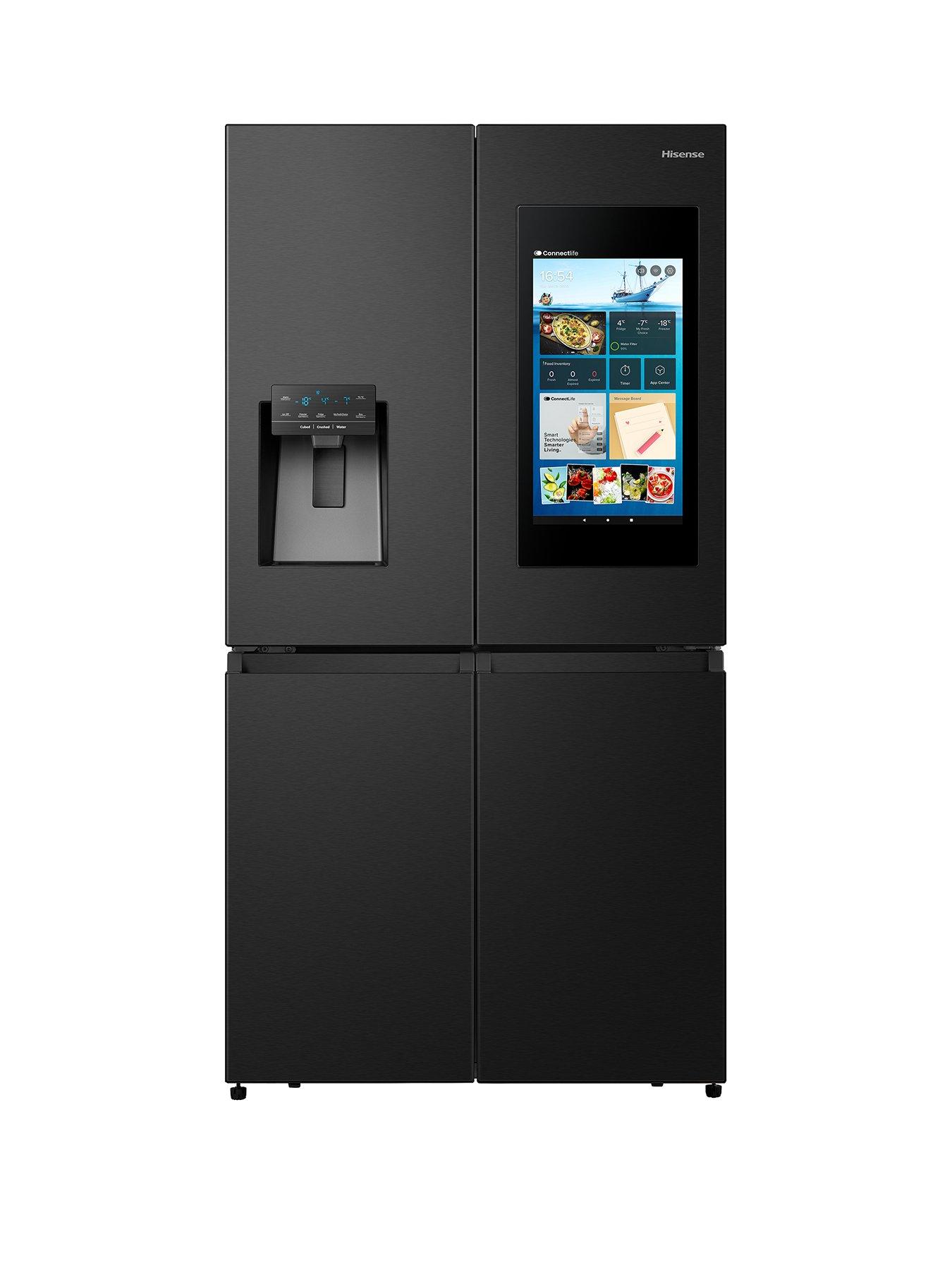 Image 1 of 8 of Hisense PureFlat RQ760N4IFE Smart Fridge Freezer - Black Stainless Steel -&nbsp;E rated